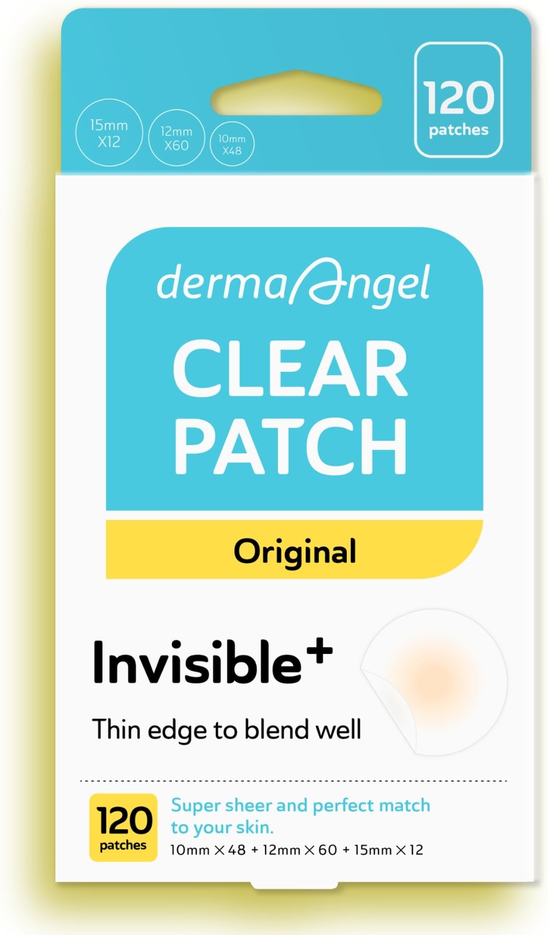 DERMA ANGEL Ultra Invisible Cystic Acne Patches for Cystic Acne Treatment Acne Patches for Cystic Acne Blemish Patches Hydrocoll