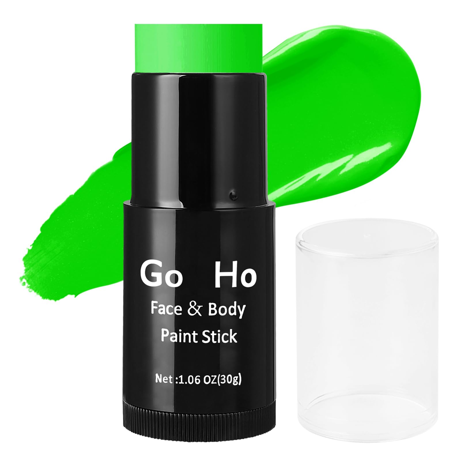 Go Ho Cream-Blendable Amazon Green Face Paint Stick (1.06 Oz),Full-Coverage Amazon Green Body Paint Stick For Adults Children Ha