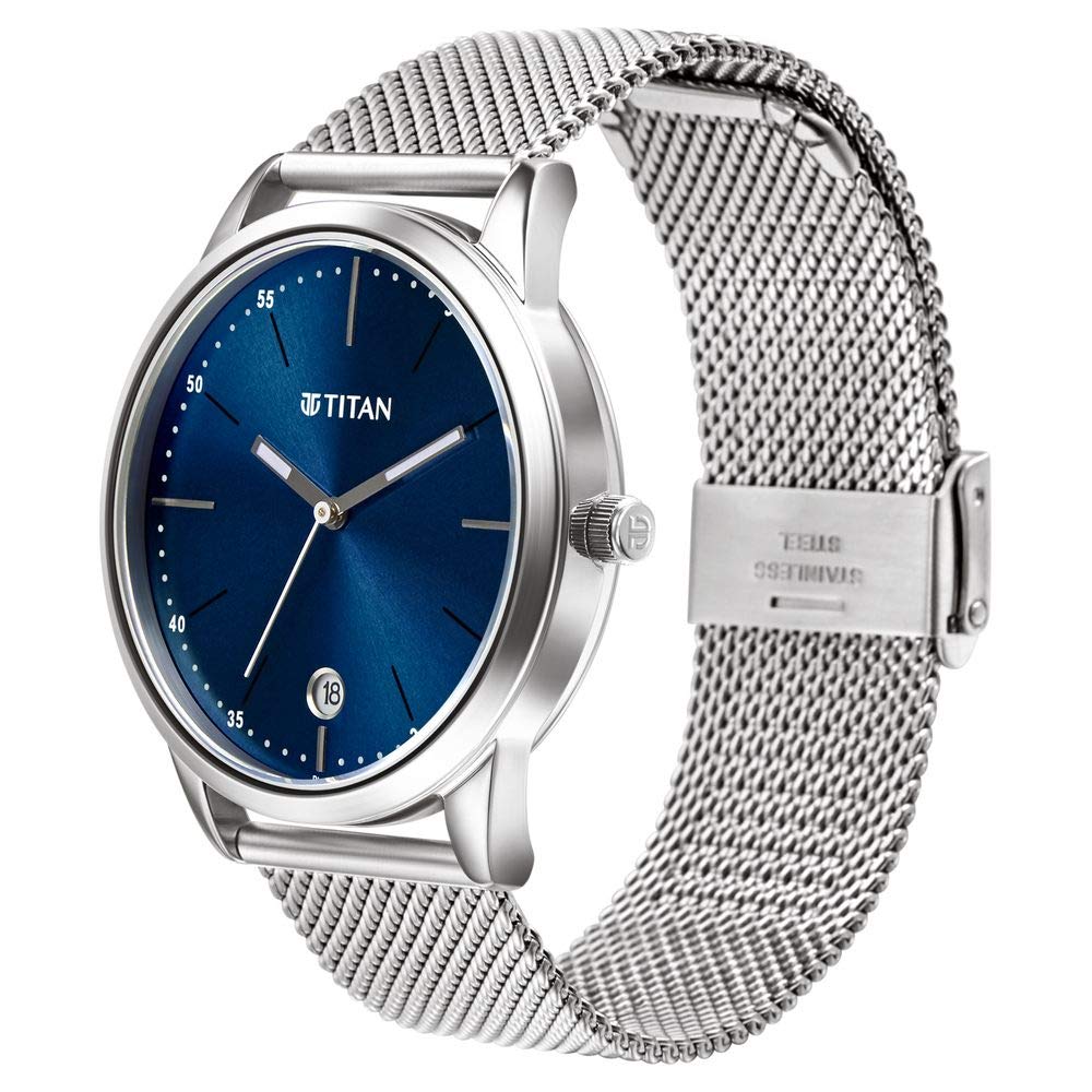 Titan Men Analog Quartz Watch with Stainless Steel Strap 1806SM04