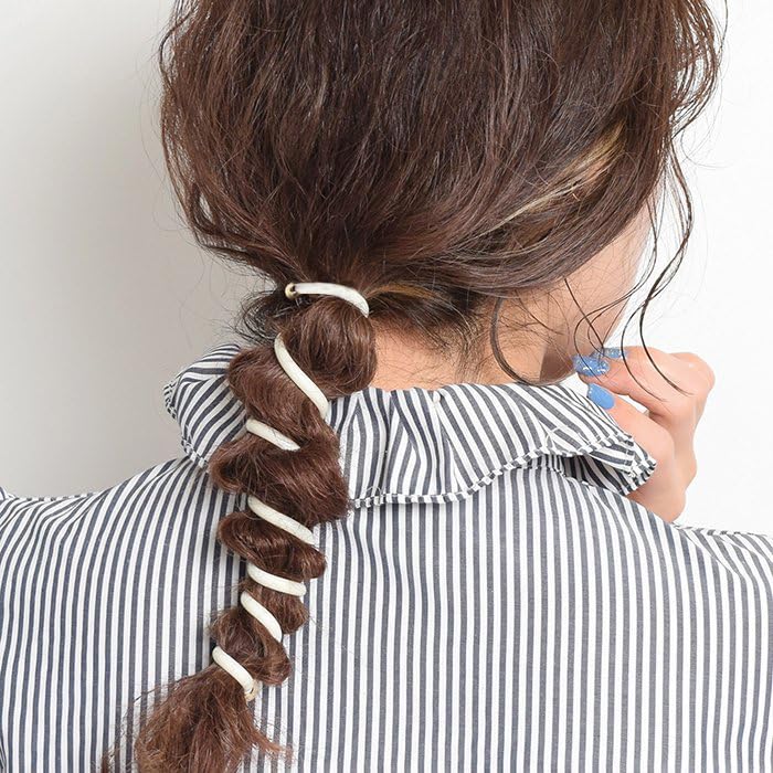 Spiral Hair Tie Braid Hair Band Stylish Phone Cord Hair Coils No Crease Ponytail Holders for Women Girls Long Curly Hair