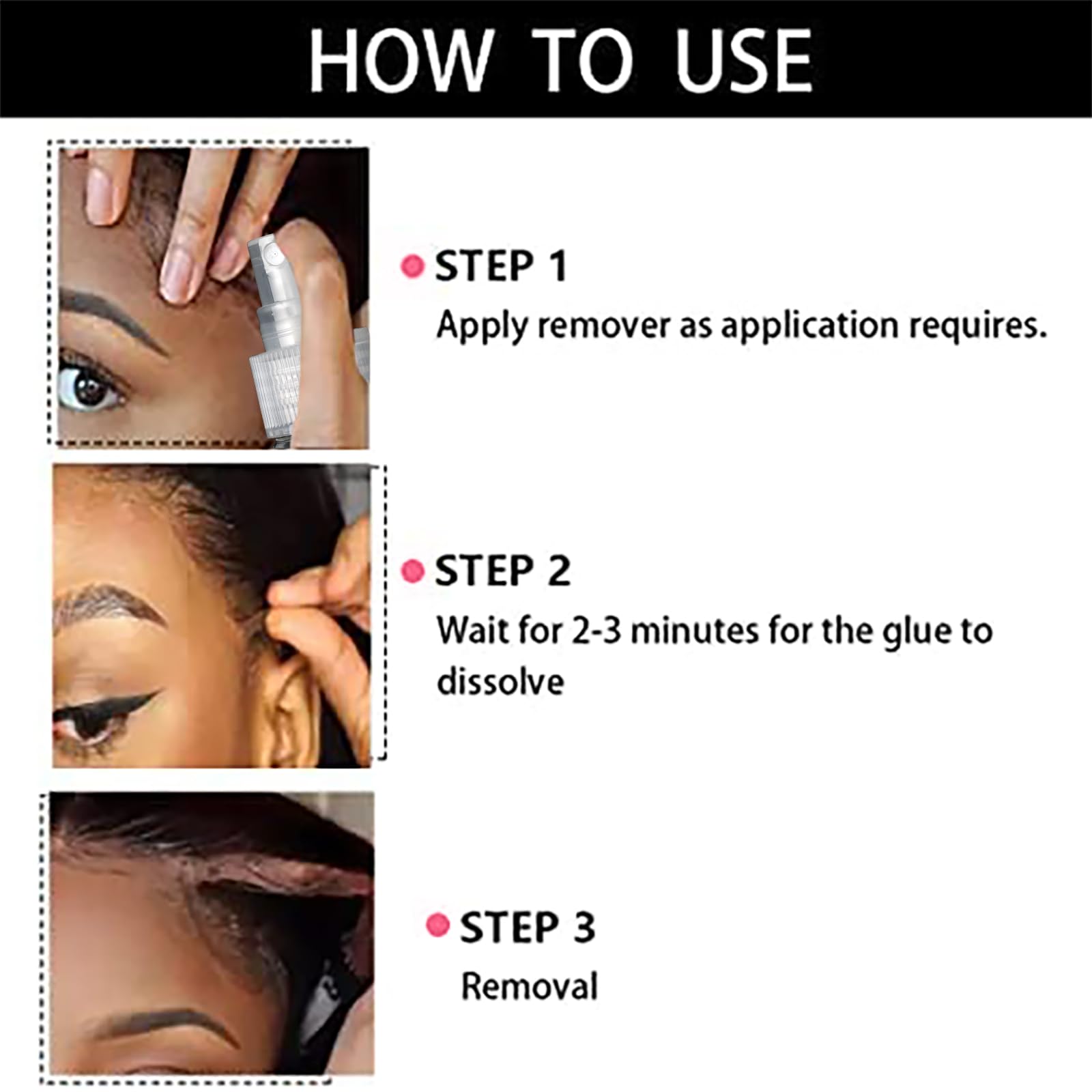 Tape In Extension Remover Hair Glue Remover,Lace Remover Spray For Wigs,Gently Removes Glue And Adhesive - No Greasy, Easy To Cl