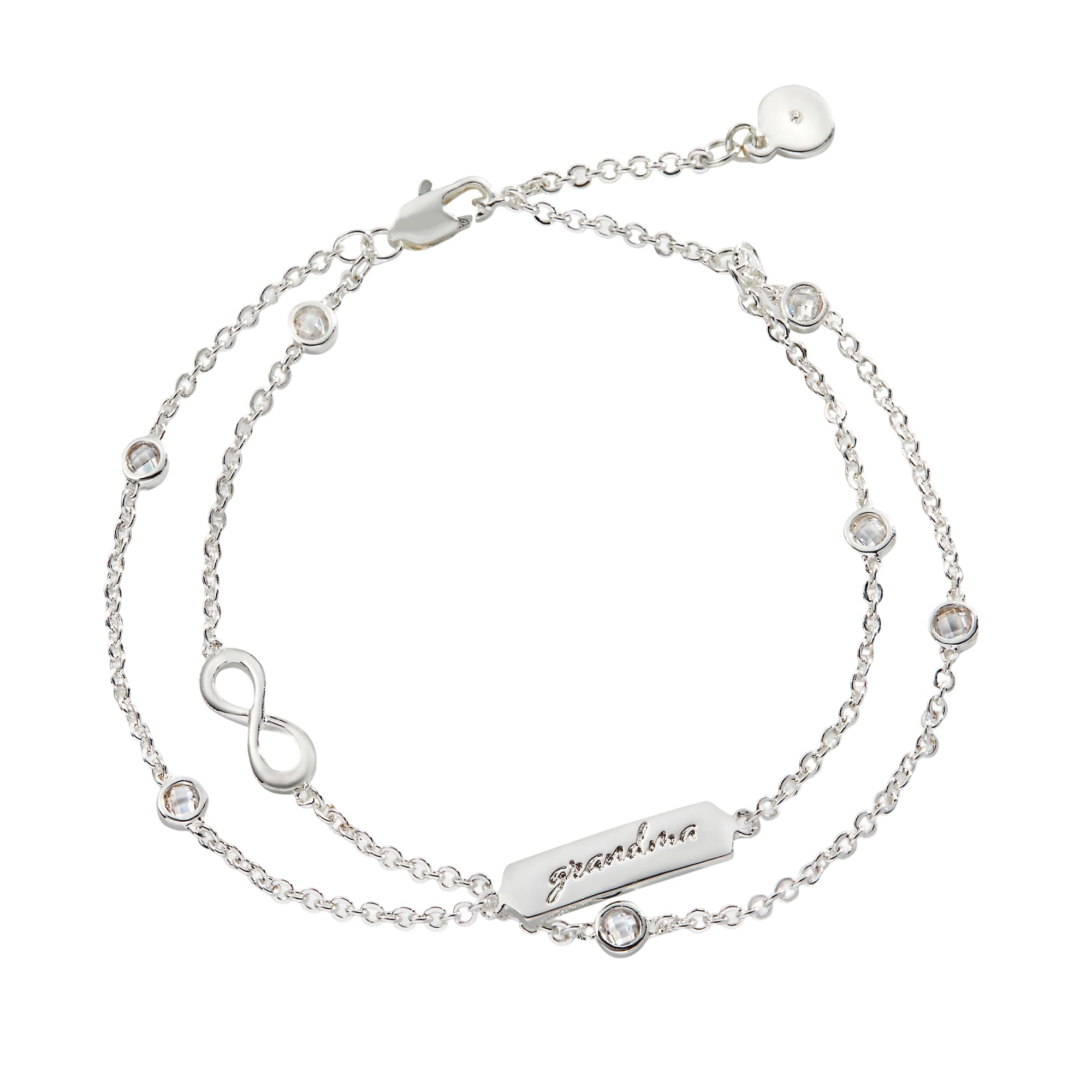 Alex and Ani AA753723SS,Grandma Infinity Adjustable Bracelet,Shiny Silver,Silver, Bracelets