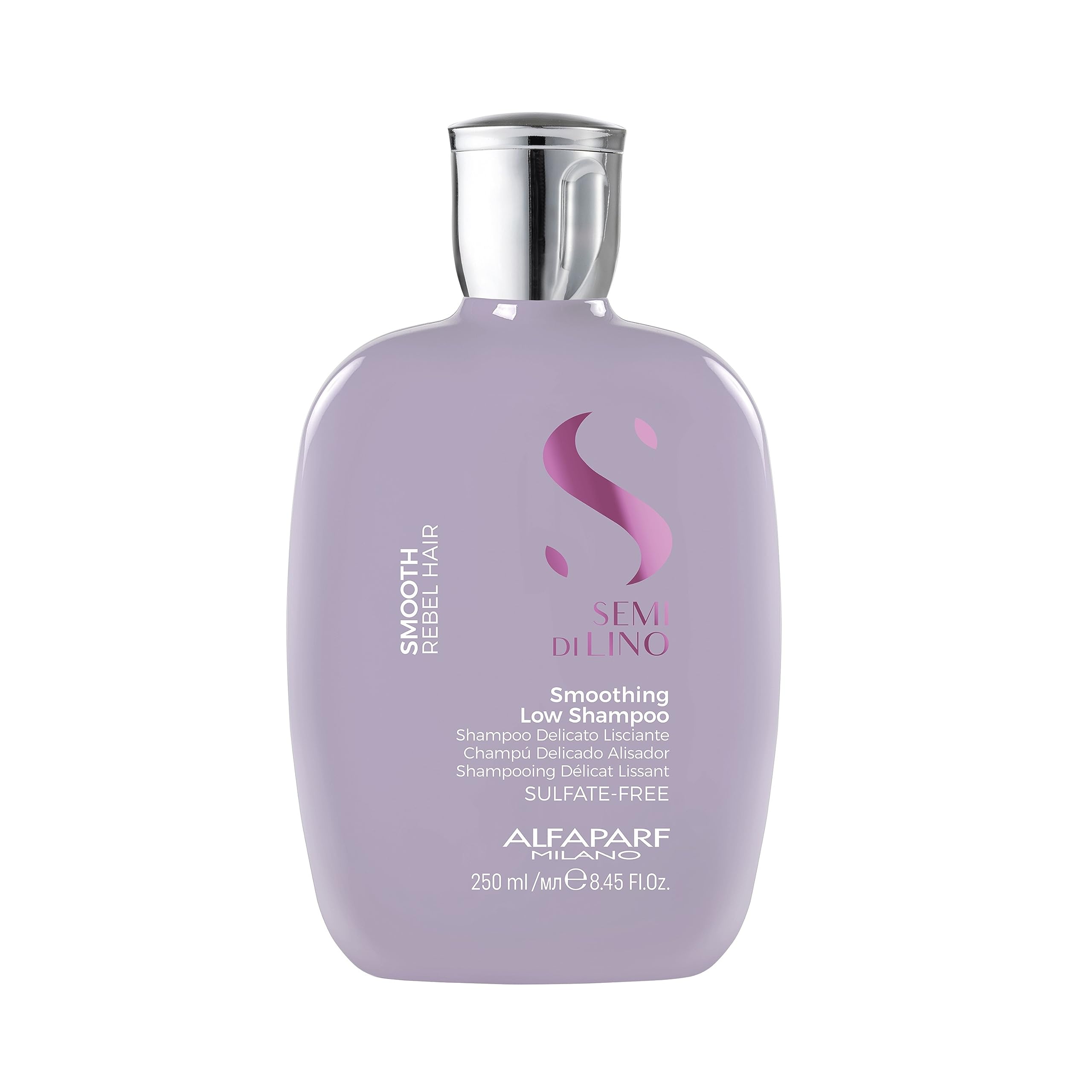 Alfaparf Milano Semi Di Lino Smooth Low Shampoo For Frizzy & Rebel Hair, Sulfate Free, Straightens Controls Hydrates, Smoothes U