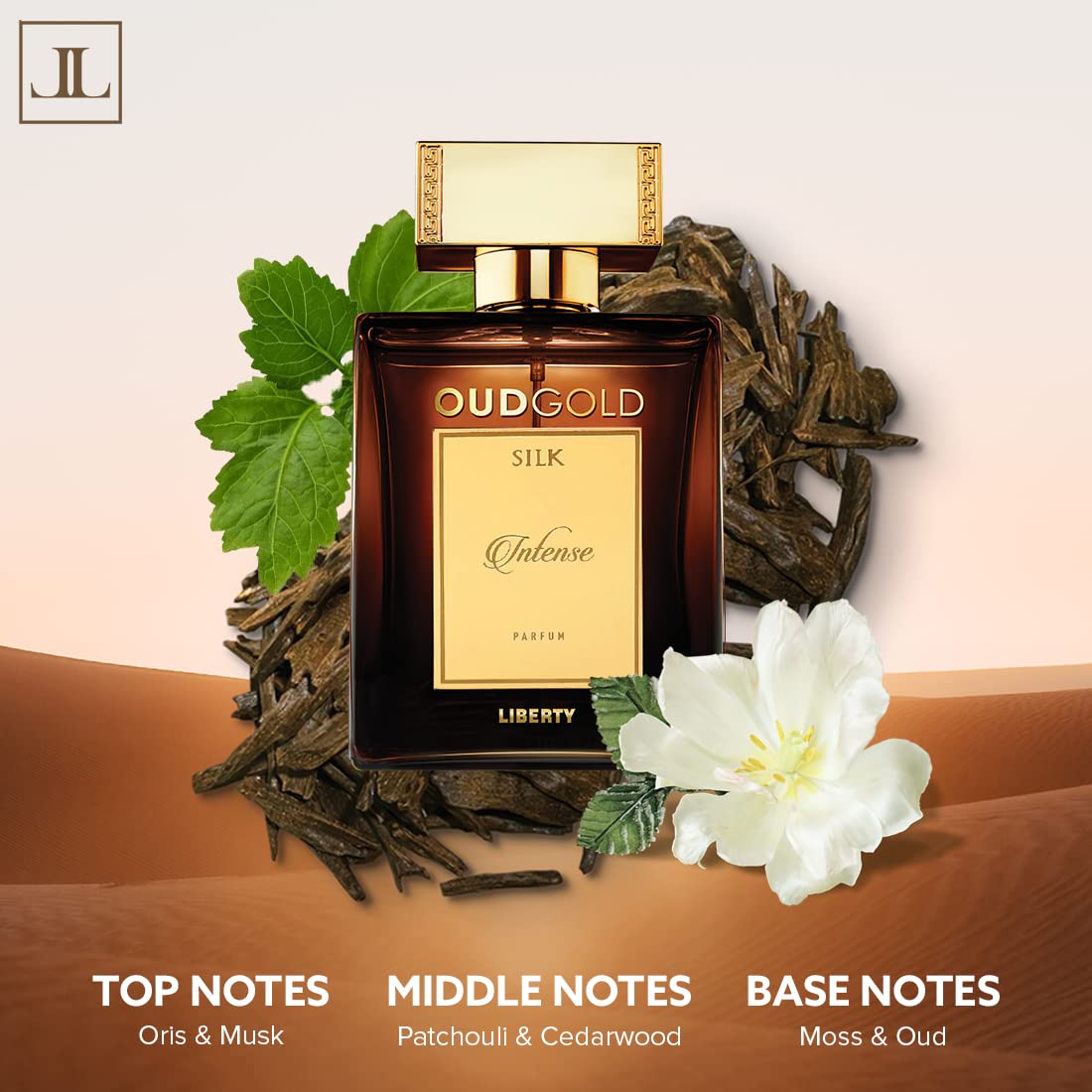 Liberty Premium Oud Luxury Seductive Long Lasting (3 days) OudGold Silk Intense Parfum for Men and Women (100ml/3.4Oz), Designed