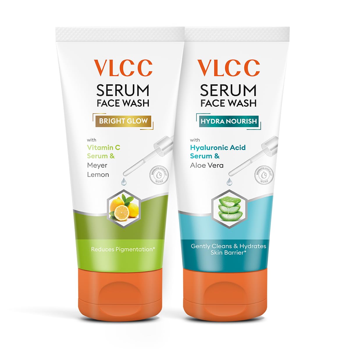 Vlcc Vitamin C & Meyer Lemon Serum Facewash  150 Ml To Reduce Pigmentation & Brighten For Am | With Free Hyaluronic Acid & Aloe