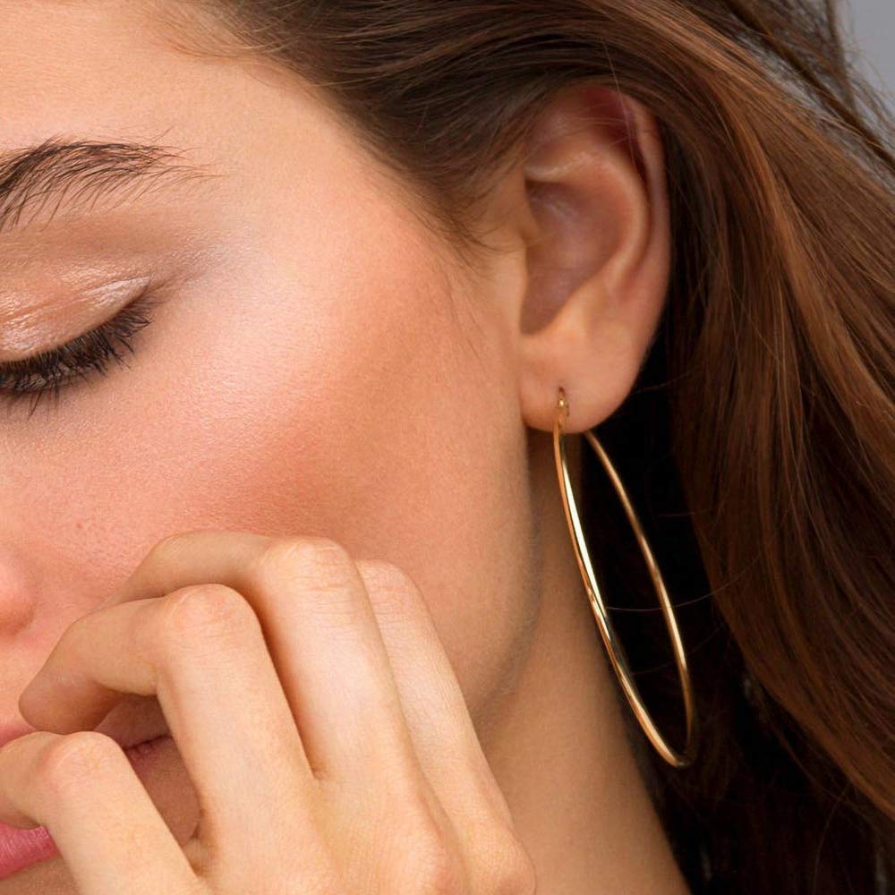 M MOOHAM Small Gold Hoop Earrings for Women, 14K Gold Plated 925 Sterling Silver Post Hypoallergenic Chunky Mini Hoops Earrings