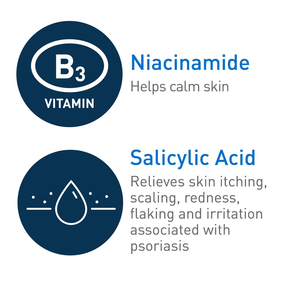 Cerave Cleanser For Psoriasis Treatment, With Salicylic Acid For Dry Skin Itch Relief & Latic Acid For Exfoliation, Fragrance Fr
