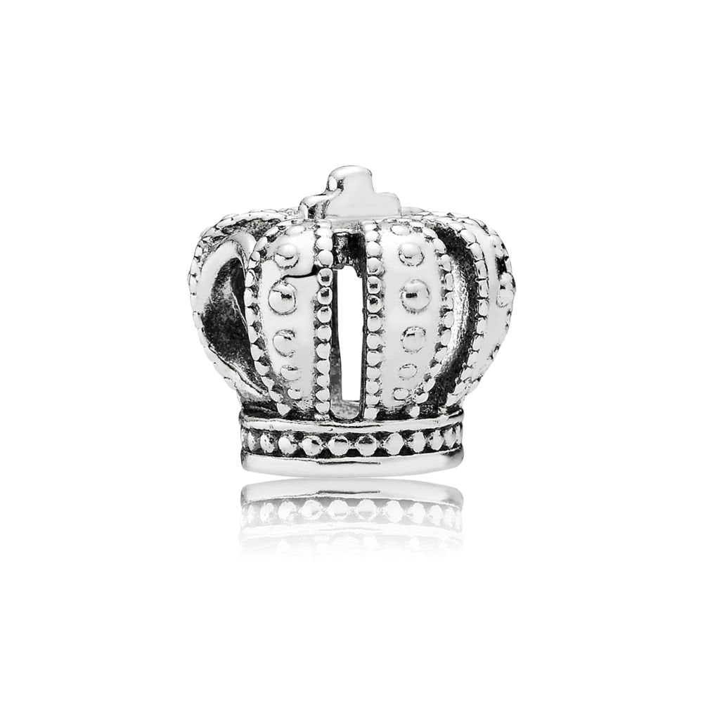PANDORA Jewelry Royal Crown Sterling Silver Charm, With Gift Box