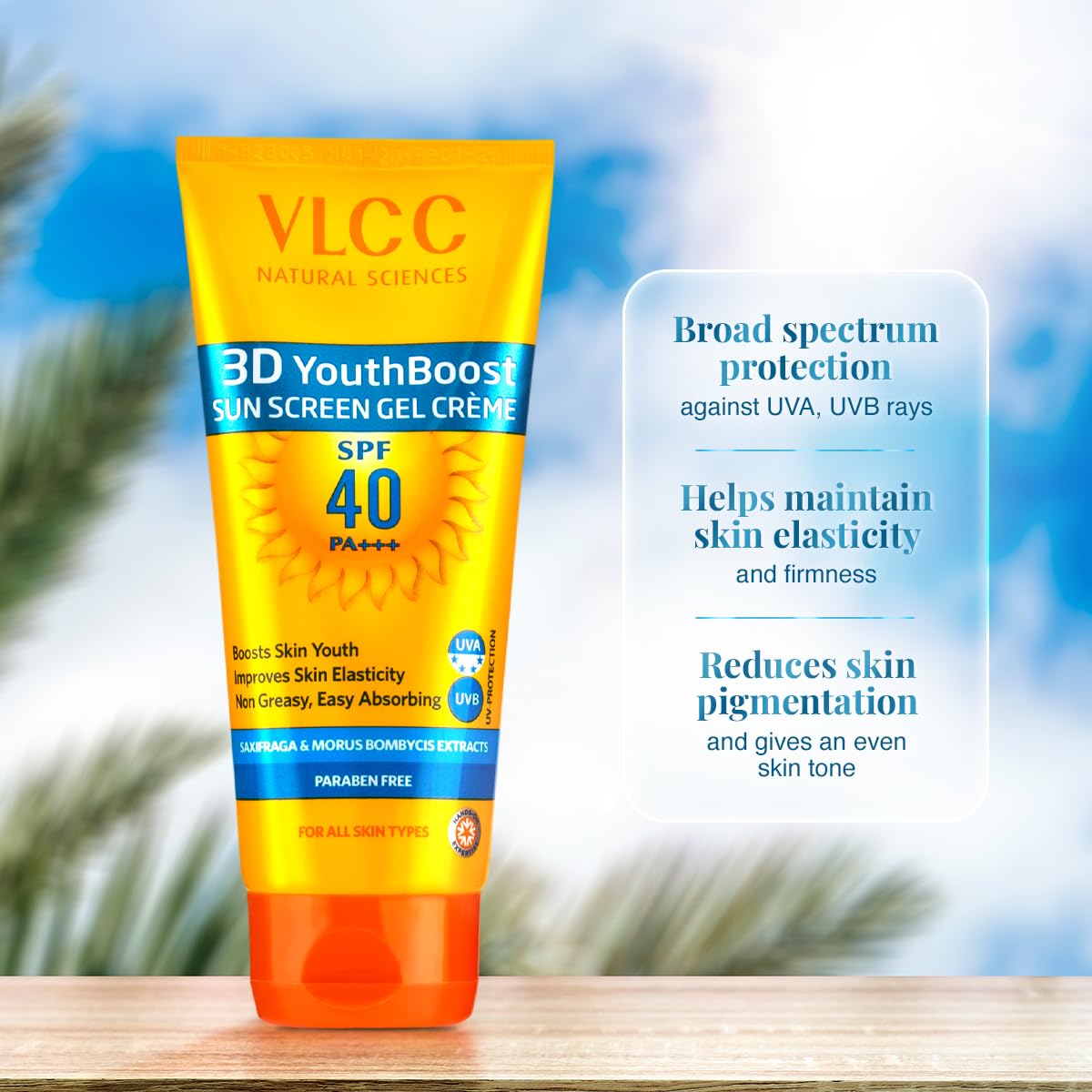 VLCC 3D Youth Boost SPF40 Sun Screen Gel Creme(100gm)