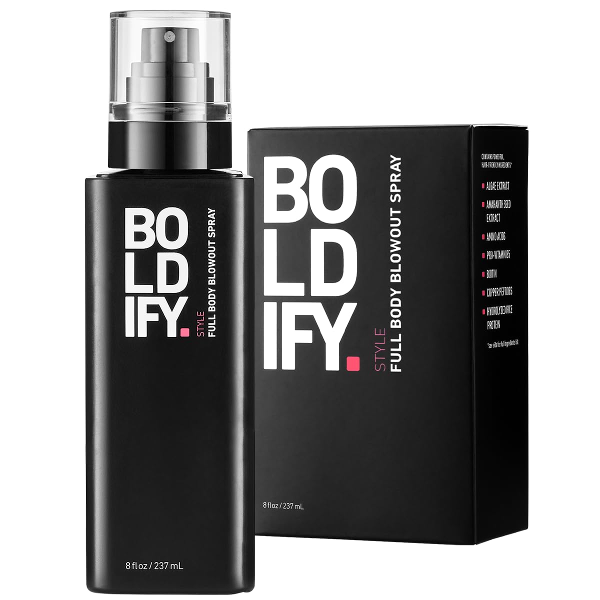 Boldify Full Body Volumizing Hair Spray - Mega-Volume - Blowout Heat Protection Spray with Thickening and Blow Dry Formula for F