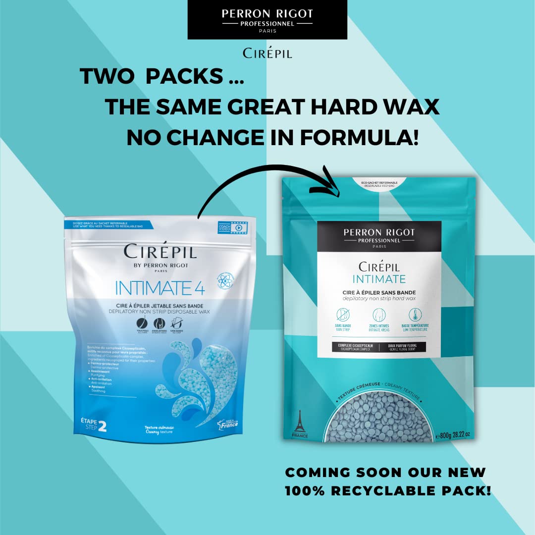 Cirepil - Intimate - 800g / 28.22 oz Wax Beads Bag - Soothing & Cicasepticalm Complex - All Hairs, Perfect for Intimate Areas &