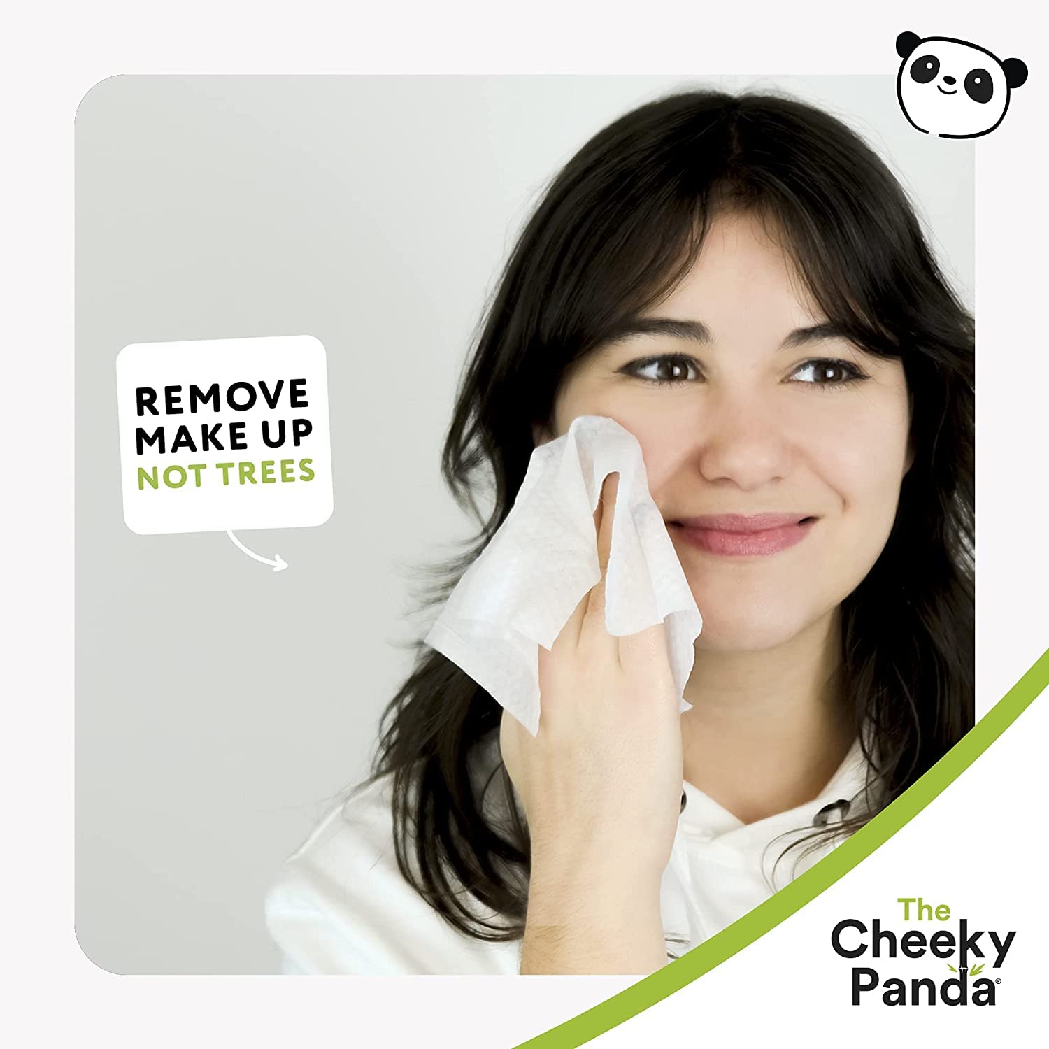 The Cheeky Panda Face Cleansing Wipes  Pack Of 25 Flushable Makeup Remover Wipes  Biodegradable Bamboo Tissue Facial Wipes