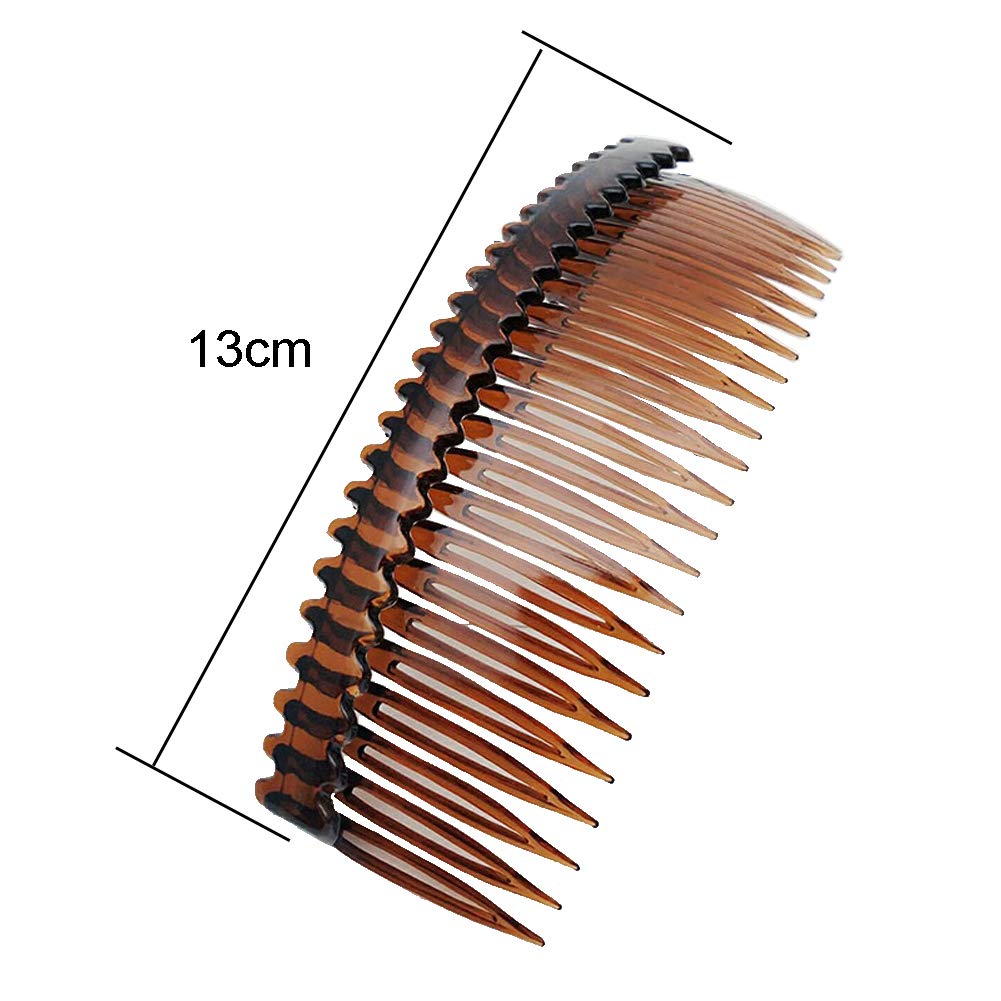 4 Pieces 24 Teeth Hair Side Combs French Comb Side Hair Combs Plastic Hair Clip Clamp Hair Clip Combs Hair Accessory For Women A