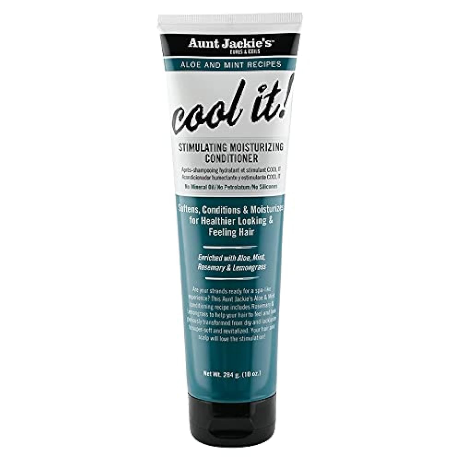 Aunt Jackies Aloe & Mint Recipes Cool It! Stimulating Moisturizing Conditioner With Rosemary & Lemongrass for Softer, Healthier