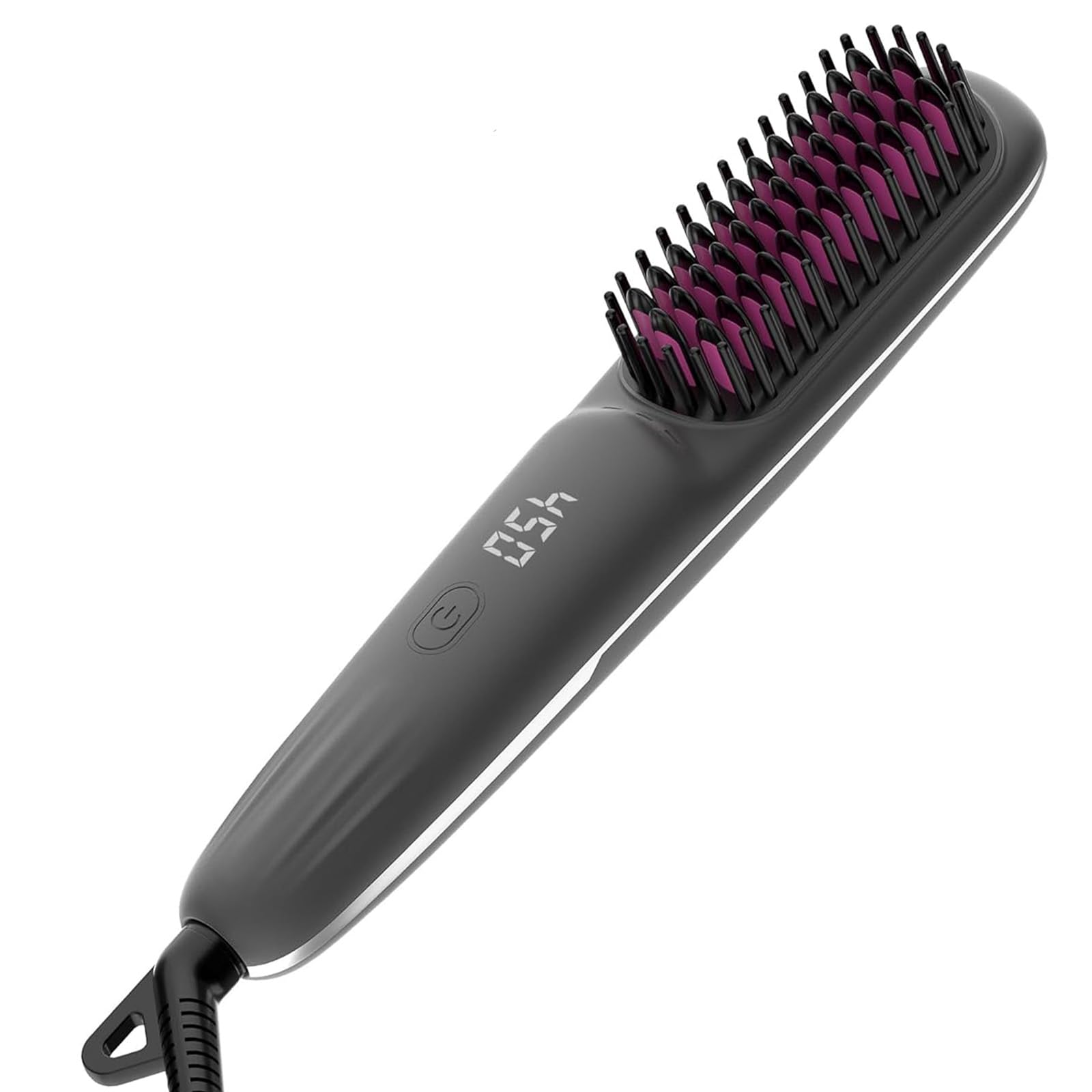 Hair Straightener Brush, Straightening Brush for Women 2-in-1 Up to 450?with 9 Temp Settings Mode, Ionic Hair Straightener Brush