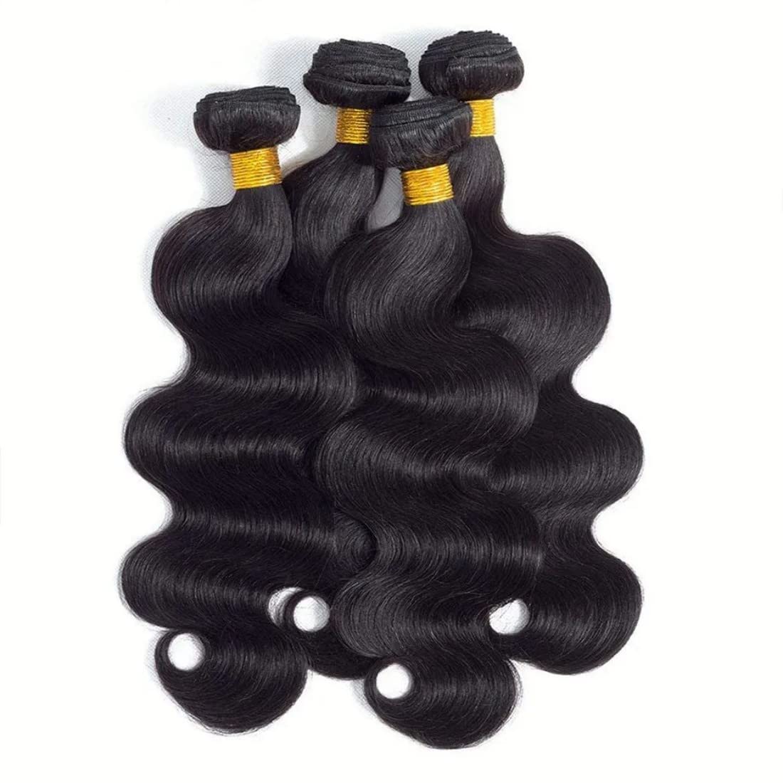 Body Wave Bundles Human Hair 100% Unprocessed Brazilian Virgin Human Hair 4 Bundles(14 16 18 20 Inch) Body Wave Human Hair Bundl