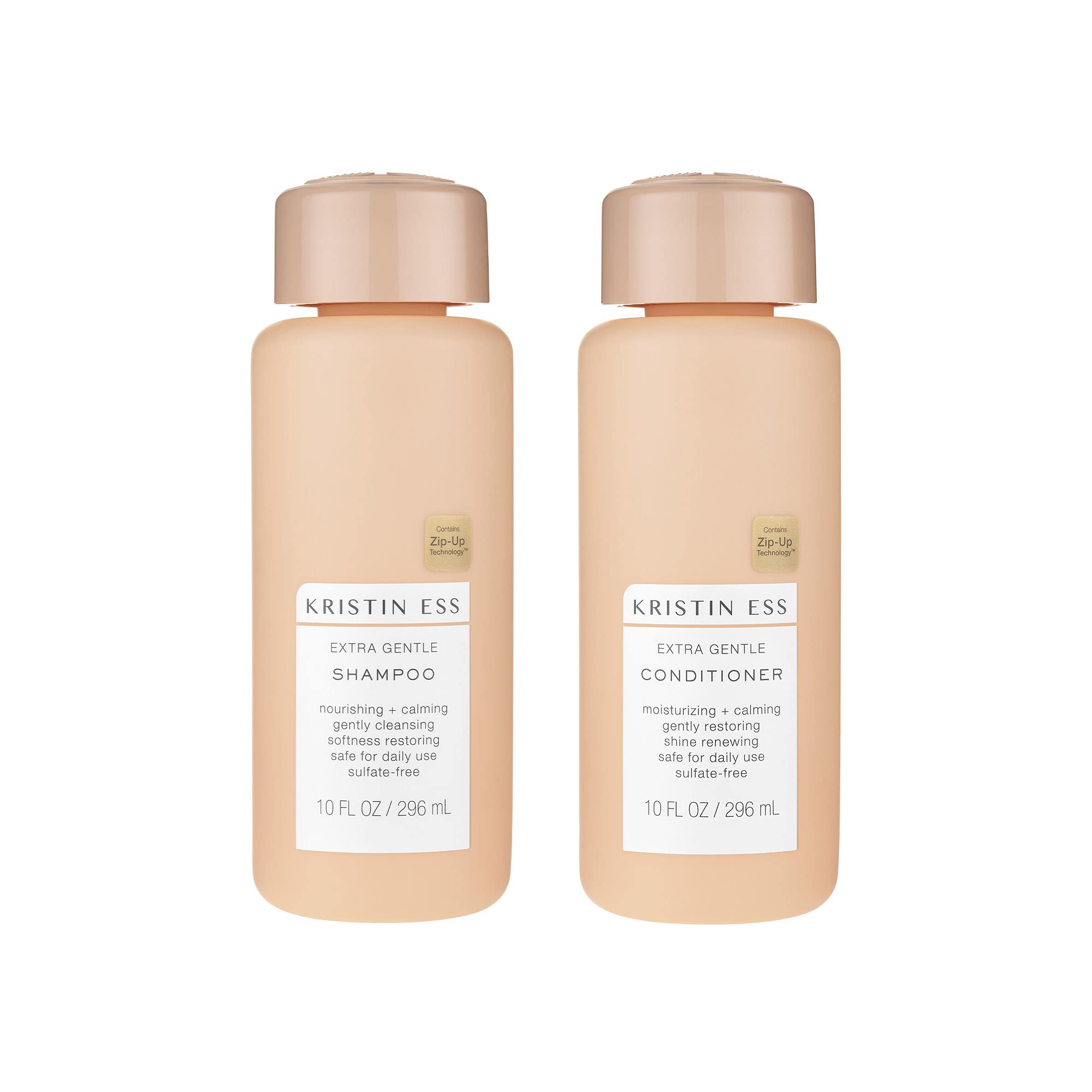 Kristin Ess Hair Extra Gentle Shampoo + Conditioner Bundle - Sensitive Skin + Scalp, Cleanses, Nourishing + Calming, Hydrating C