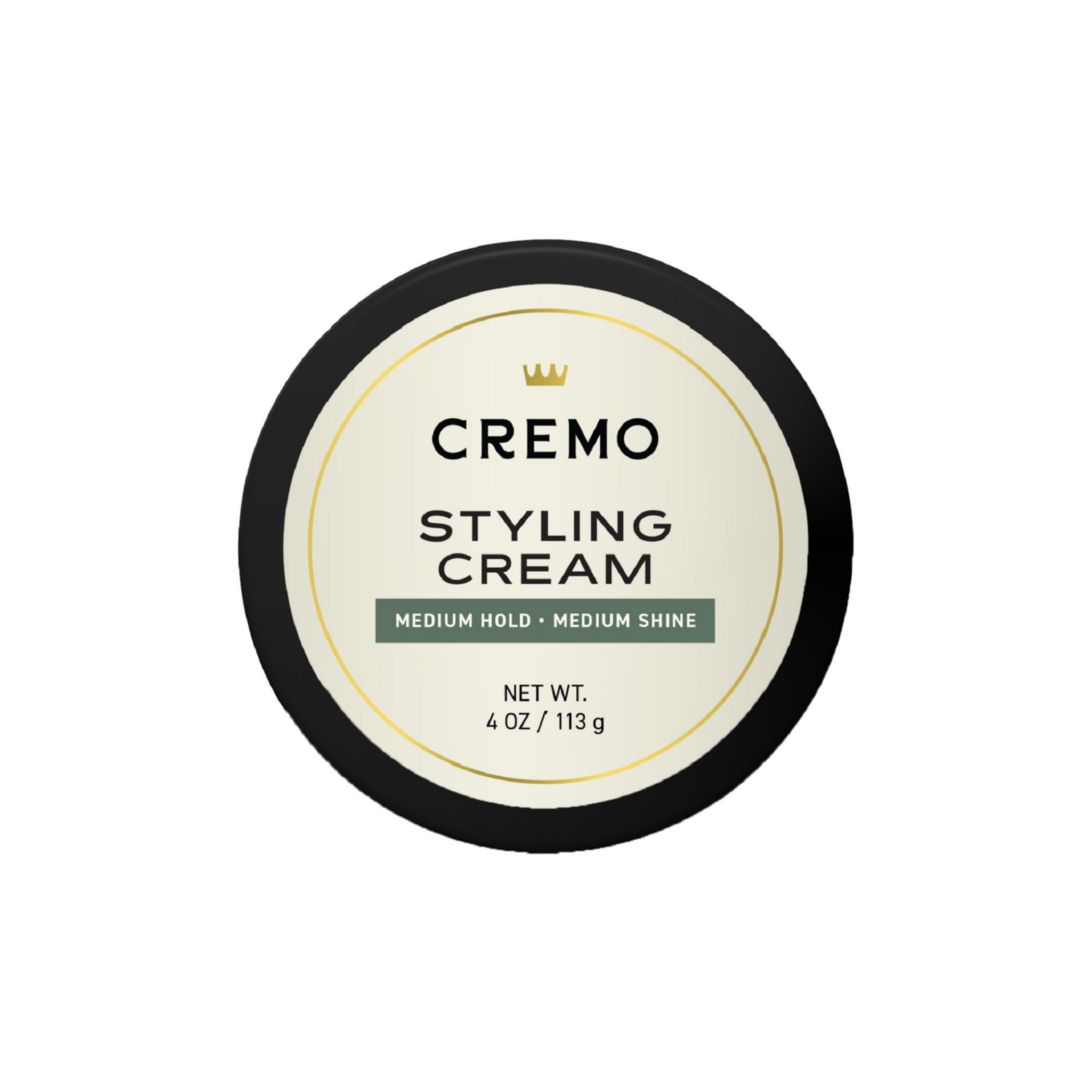 Cremo Premium Barber Grade Hair Styling Cream, Medium Hold, Medium Shine, 4 Oz