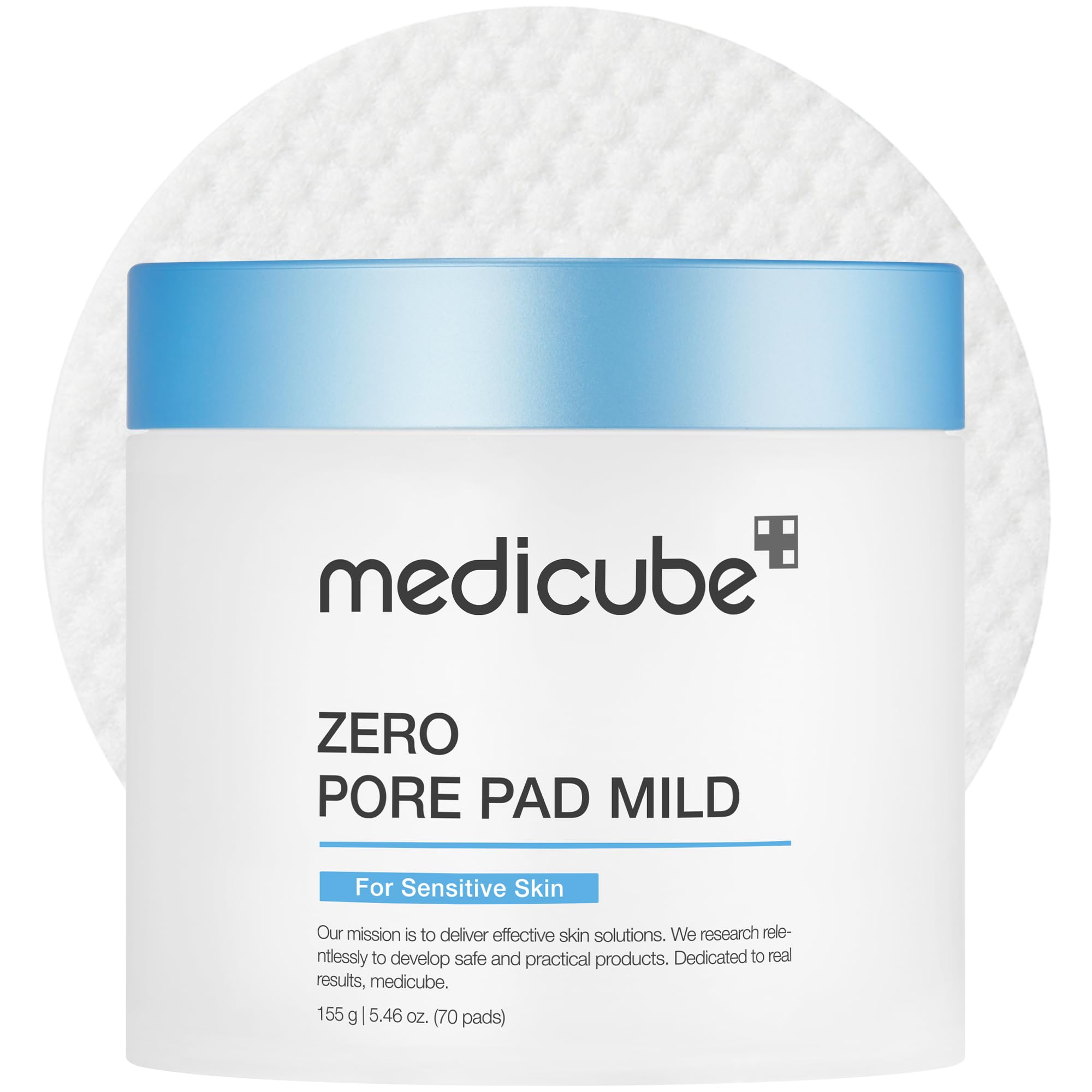 Medicube Zero Pore Pads Mild 2.0 (70 Pads) - Gentle Calming Toner Pads For Exfoliation, Minimizing Pores, And Blackhead Removal