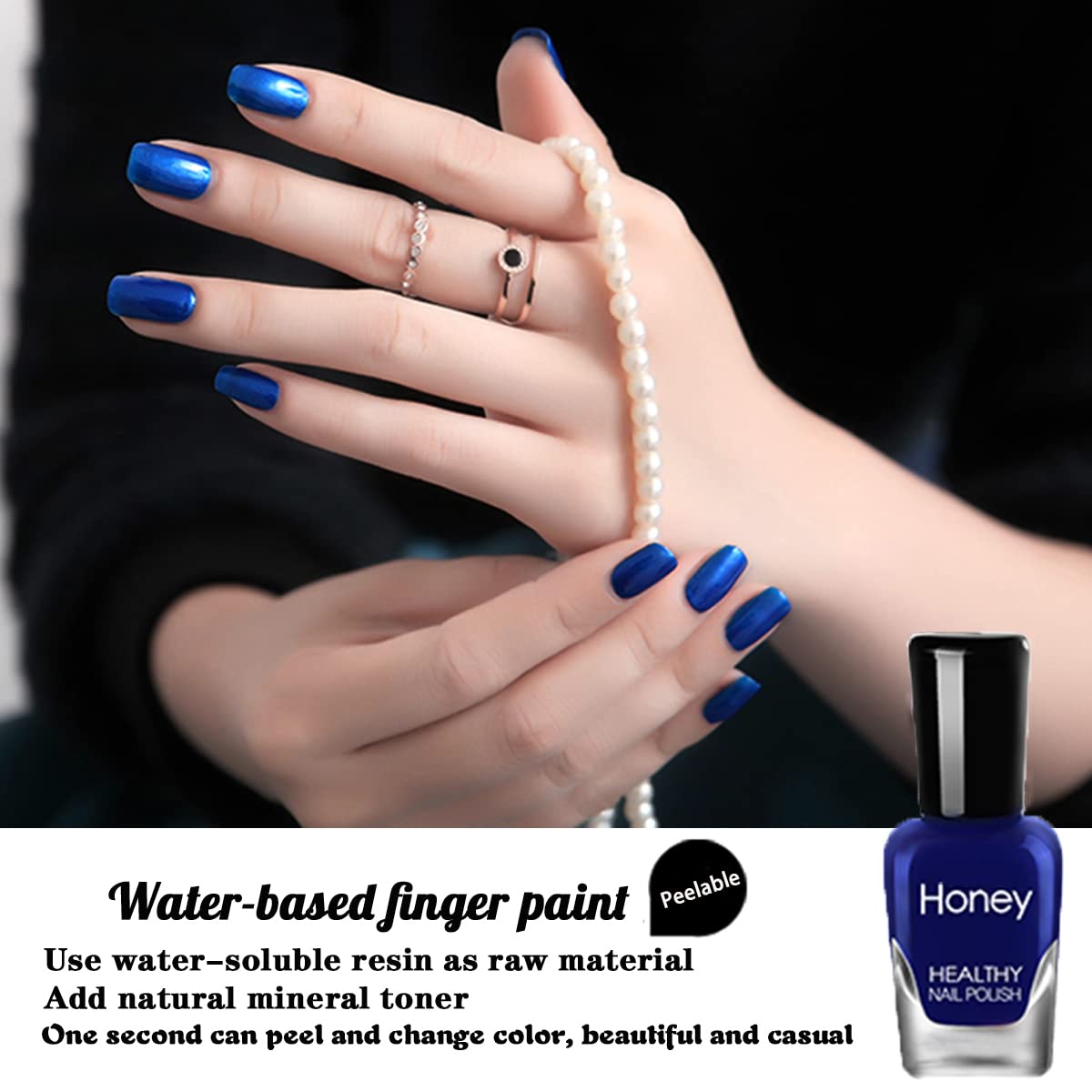 Tophany Non Toxic Nail Polish Set, Easy Peel Off and Fast Dry NailPolish Set for Pack, Eco Friendly & Organic Water Based Nail P