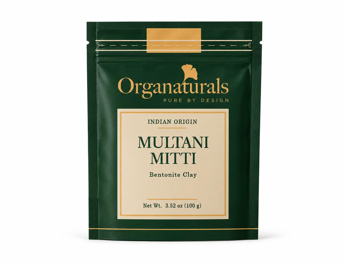 ORGANATURALS Multani Mitti Powder for Face & Skin Care, Fullers Earth for Oil Control, Deep Cleansing Face Pack, 100 g