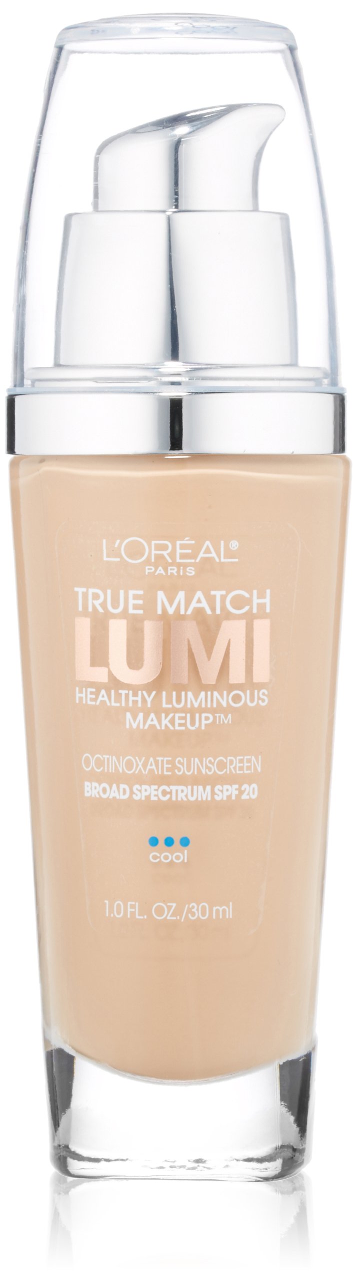 L'Or  al Paris True Match Lumi Healthy Luminous Makeup, C4 Shell Beige, 1 fl. oz.