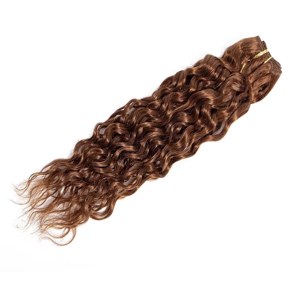 Feel Me Brazilian Human Hair Bundles Water Wave 22 Inch 100Gram/Lot Color 30 Brown Wet And Wavy Brazilian Hair Weave Bundles Unp