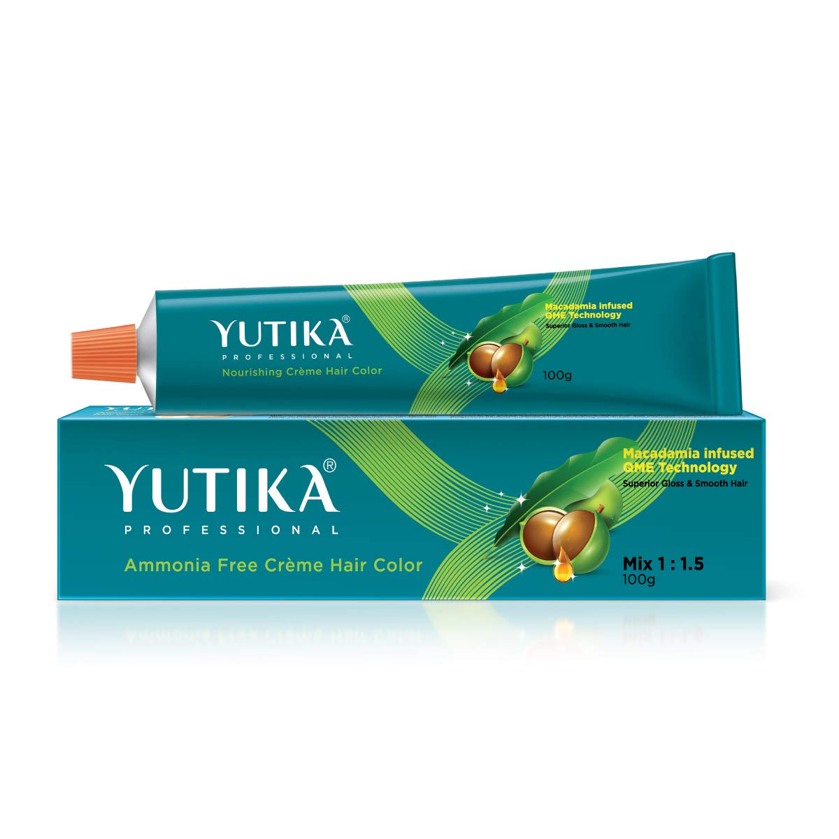 Yuthika Professional Creme Hair Colour 100Gm, Light Ash Cool Brown 5.17 | 100% Grey Coverage | Permanent Hair Color For Women & 