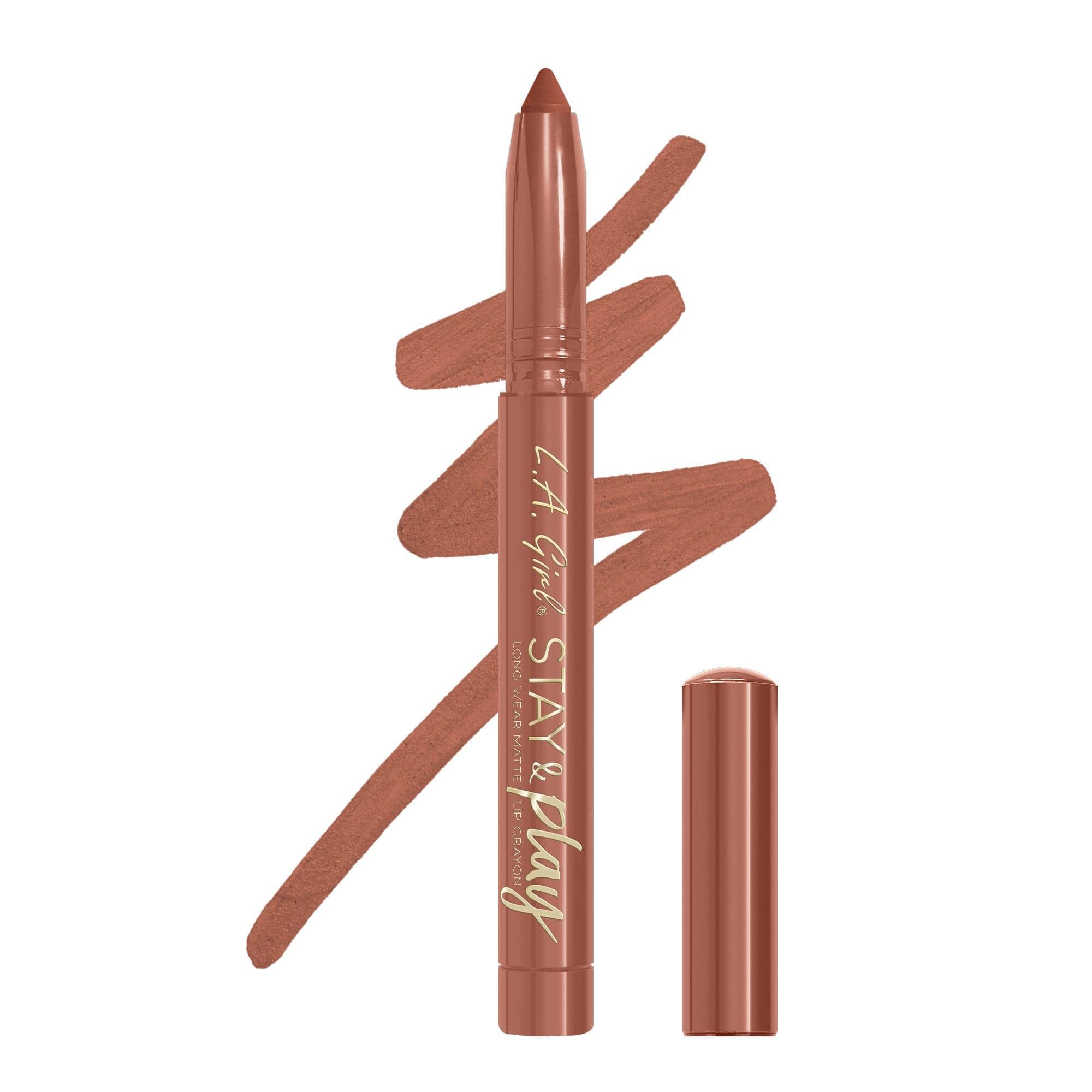 L.A.Girl Stay & Play Matte Lip Crayon For Keeps| Comfortable, Rich Matte Formula |Long Wearing And Weightless | Moisturizes Li