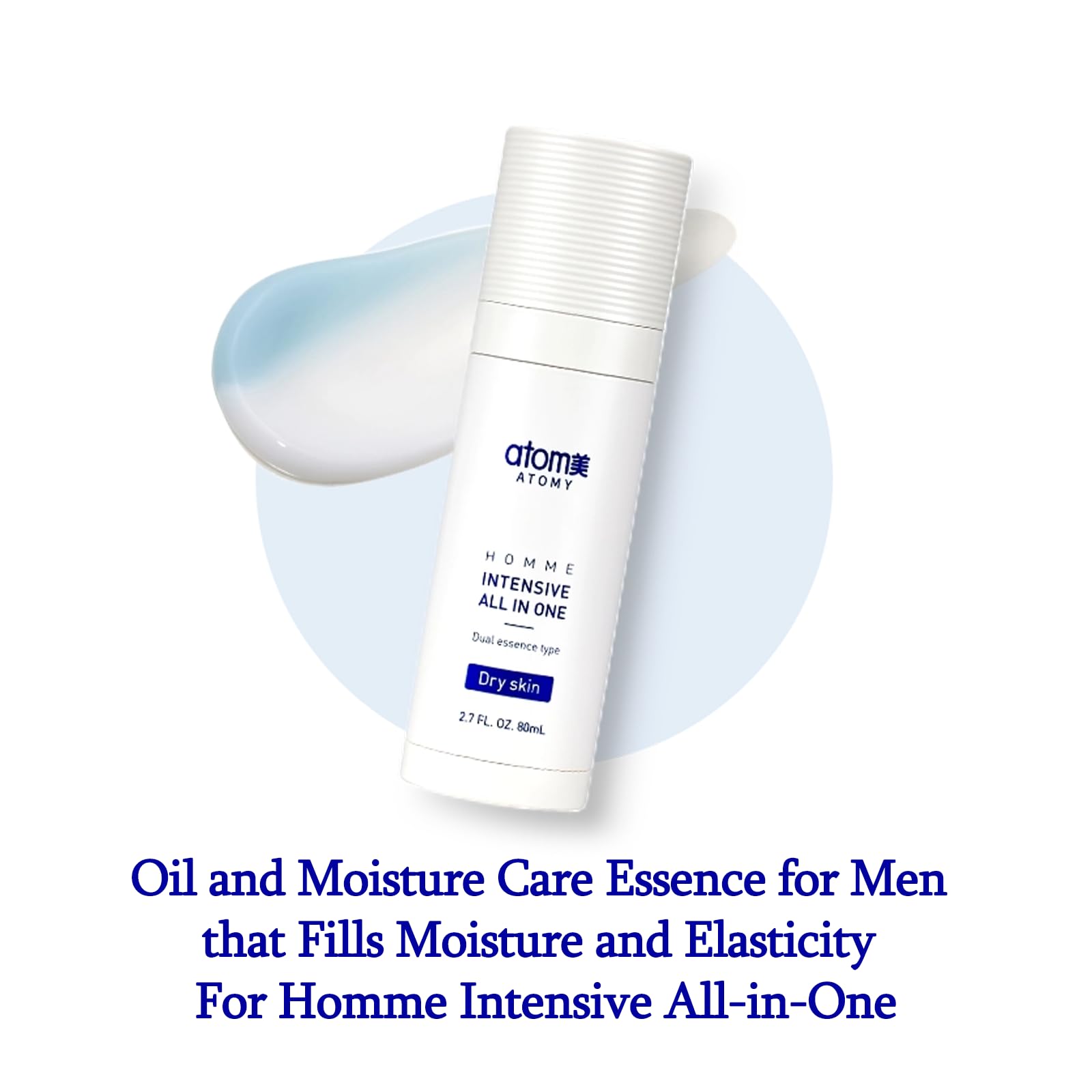 Oil and Moisture Care Essence for Men that Fills Moisture and Elasticity For Atomy Homme Intensive All-in-One (2.7fl.oz. 80ml)
