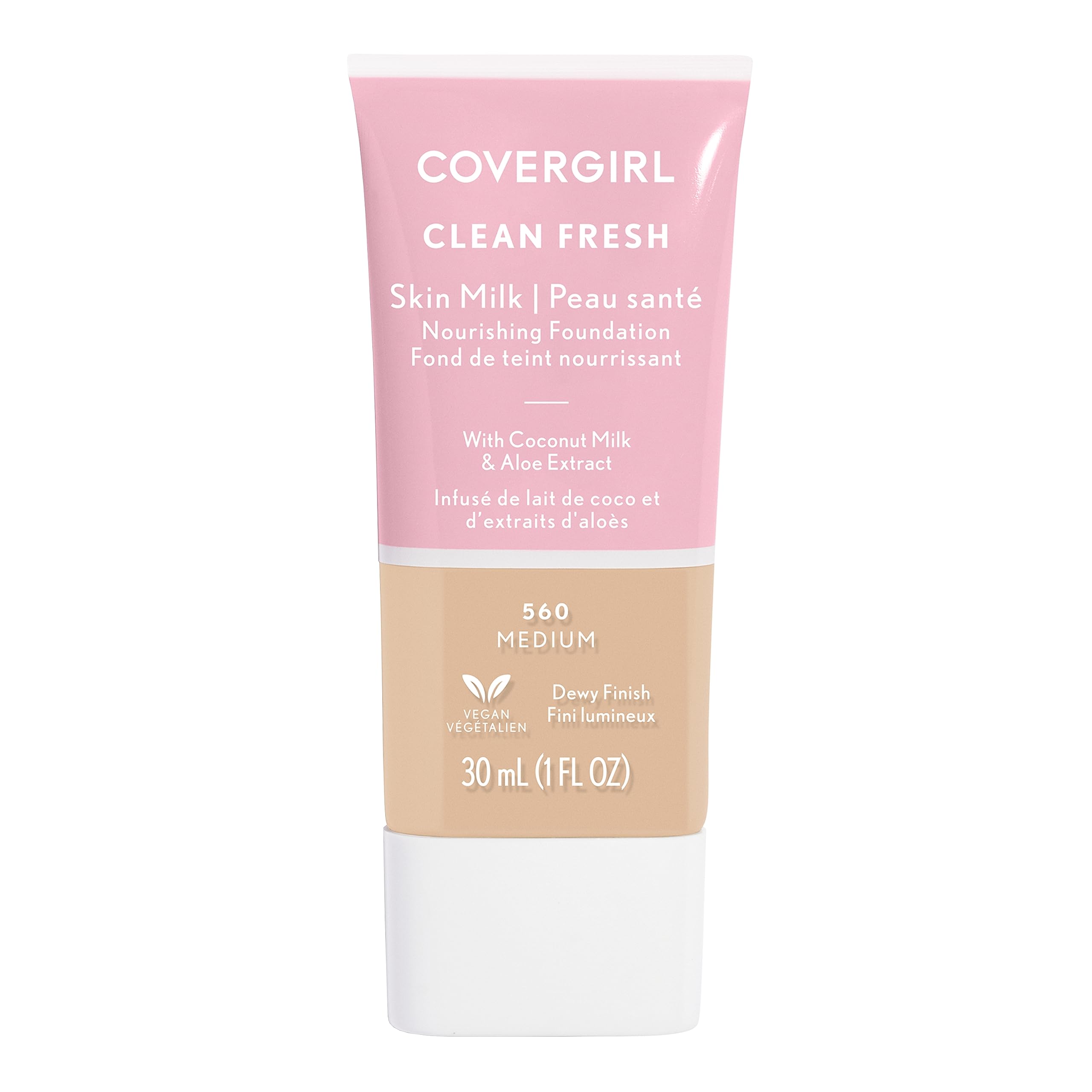 COVERGIRL, Clean Fresh Skin Milk Foundation, Medium, 1 Fl Oz (Pack of 1) (packaging may vary)