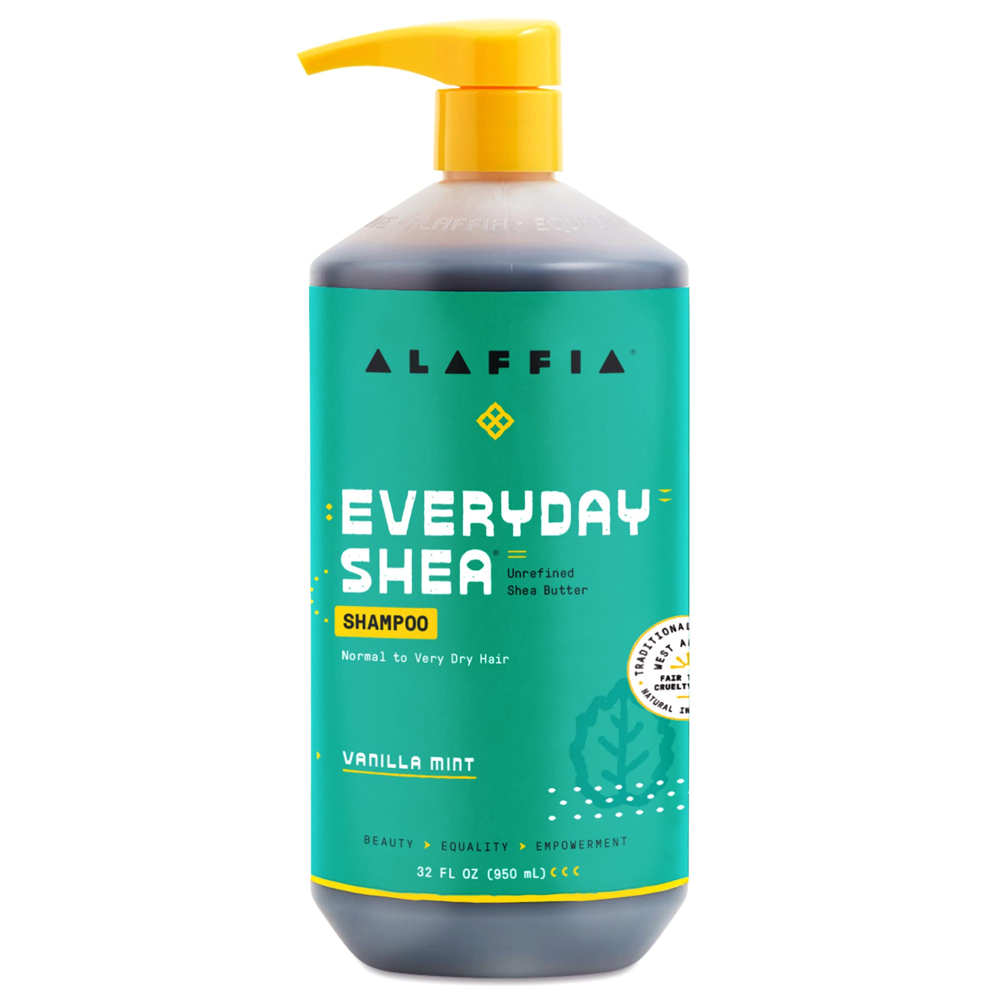 Alaffia EveryDay Shea Shampoo, Gently Cleansing Shampoo for Normal to Dry Hair, Made with Fair Trade Shea Butter, Cruelty Free, 