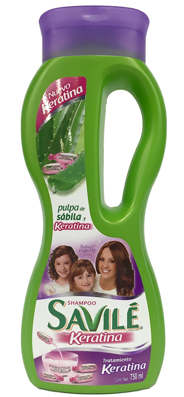 Shampoo Saville LISO Keratina (Pulpa De Sabila Y Keratina) 750mlper Bottle