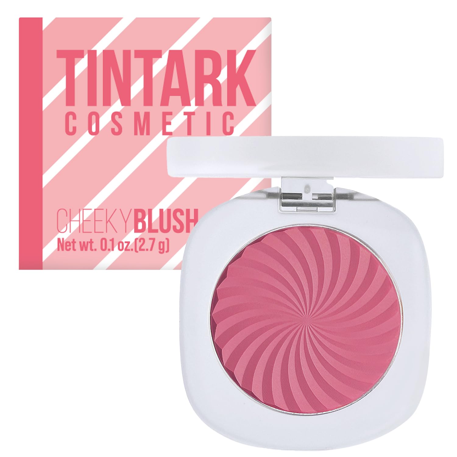 Tintark Cheeky Blush Compact For Face Cheeks, Talc Free Blusher Palette, Matte Powder Makeup, Natural Healthy, Mauve Pink Magent
