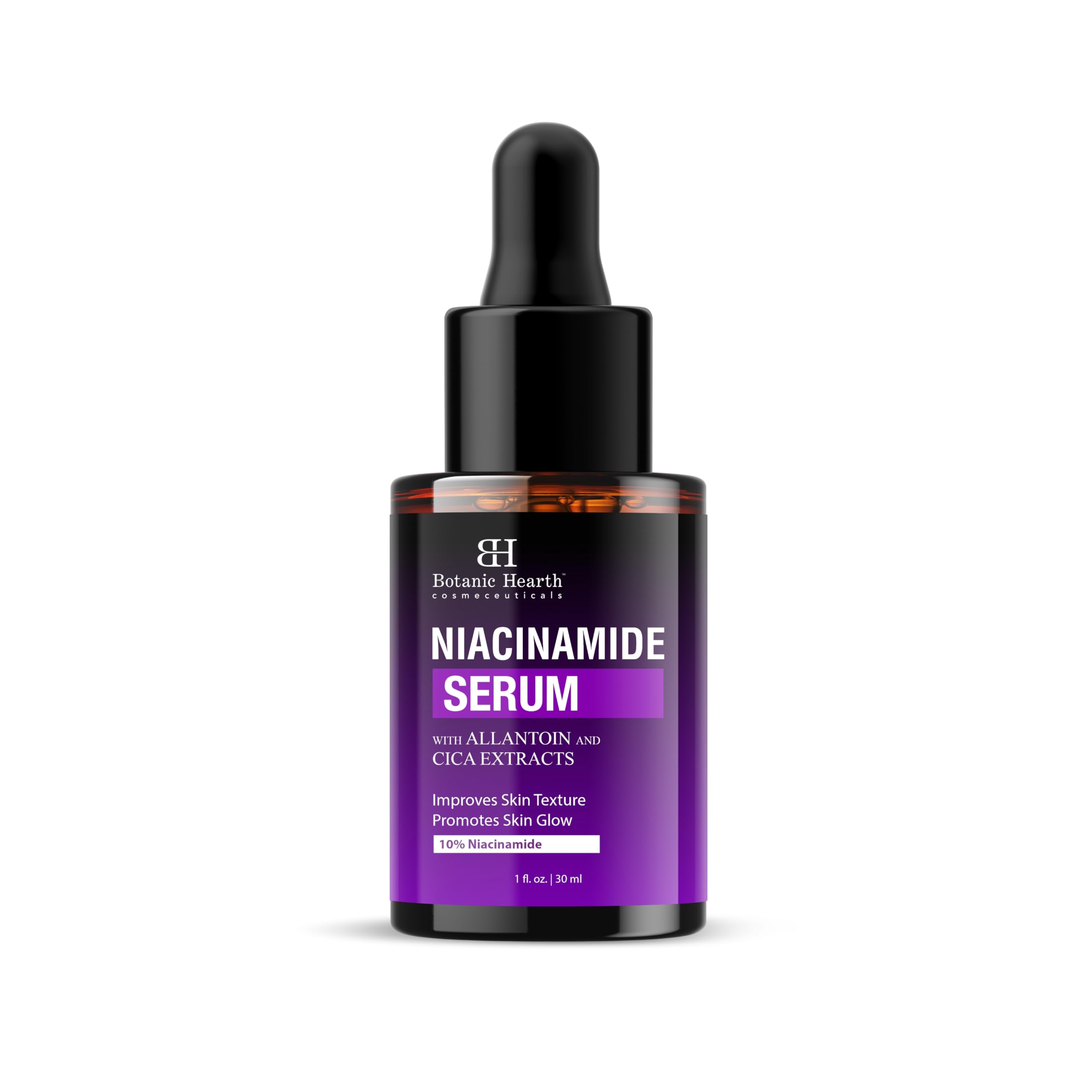 Botanic Hearth 10% Niacinamide Face Serum With Allantoin, Zinc Pca, Cica & Hyaluronic Acid | Minimize Pores, Correct Dark Spots,