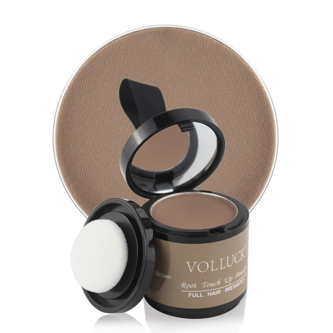Volluck Hairline Powder For Women & Men - Hair Shadow Concealer For Touch-Up, Root Cover, Bald Spots, Eyebrows (0.35 Ounce, Ligh