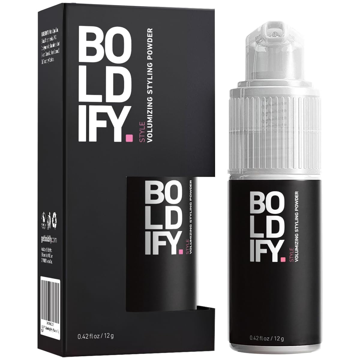 Boldify Hair Volumizer & Texture Powder - 0.42 oz Travel Size for Thinning Hair - Unisex Hair Styling Powder