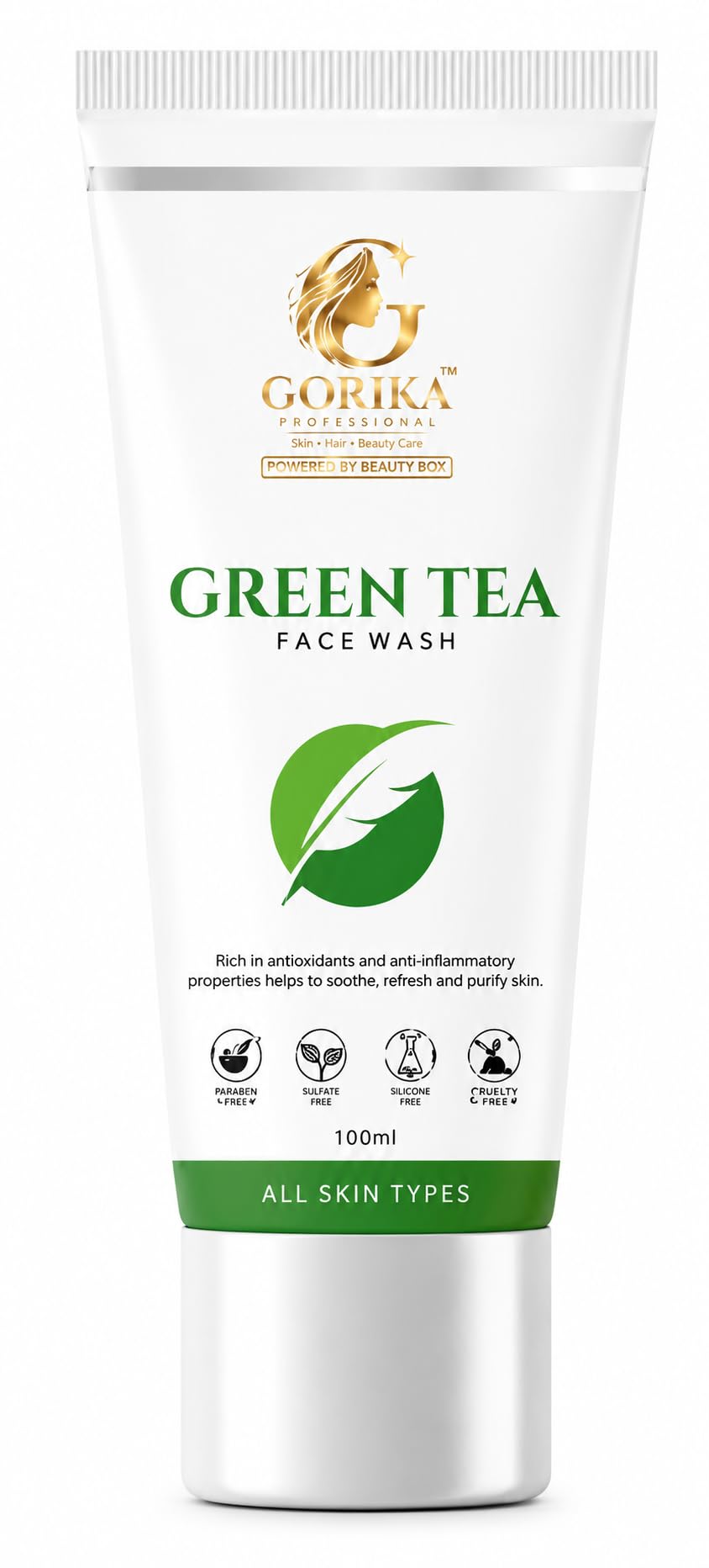 Gorika Professional Green Tea Face Wash,Best For Acne Prone Skin | Eliminates Pimples,Cleansing Face Wash For Oily, Acne Prone, 