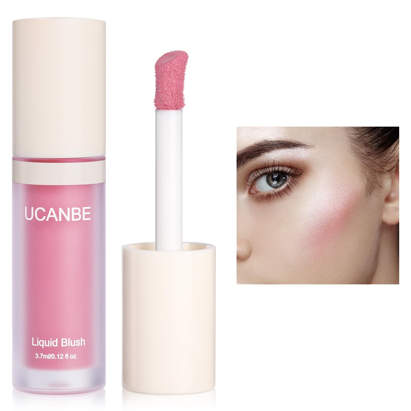 UCANBE Liquid Shimmer Blush Makeup for Cheeks, Highly Pigmented, Long Lasting, Anti-scratch, Natural-Looking, Daily Use Makeup B