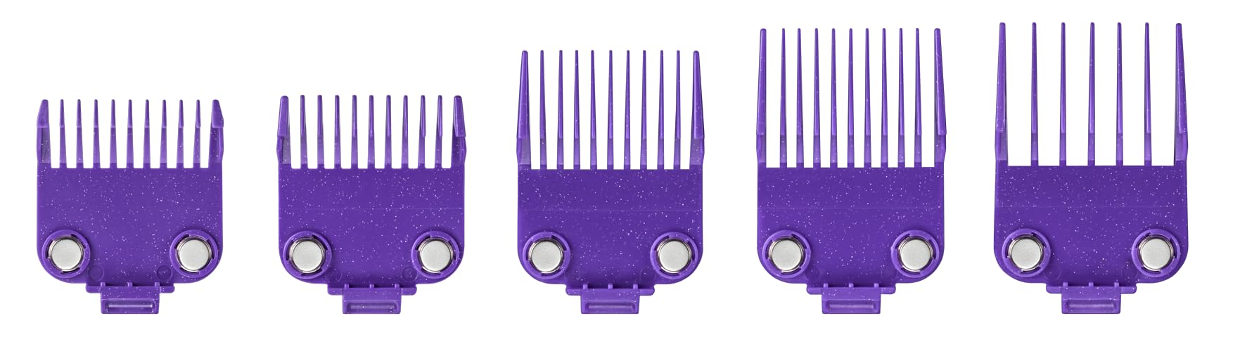 Andis 560997 Og Master Dual Magnet Attachment Clipper Guard Set, 5-Pack, Purple