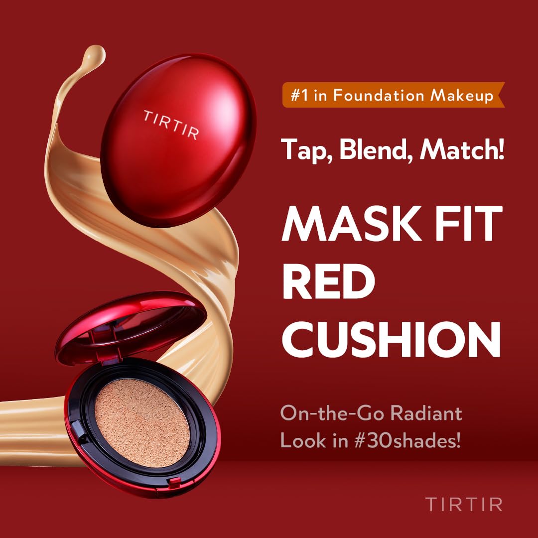Tirtir Mask Fit Red Cushion Foundation | Japan'S No.1 Choice For Glass Skin, Long-Lasting, Lightweight, Buildable Coverage, Semi