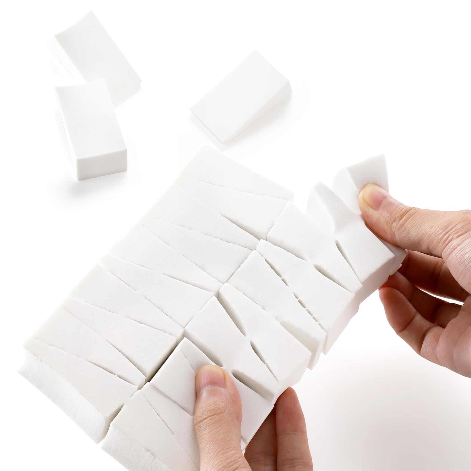 Hedume 192 Count Cosmetic Wedges, Makeup Sponge Blender, Latex-Free Makeup Wedge Great for Blending Foundation and Concealer Bul