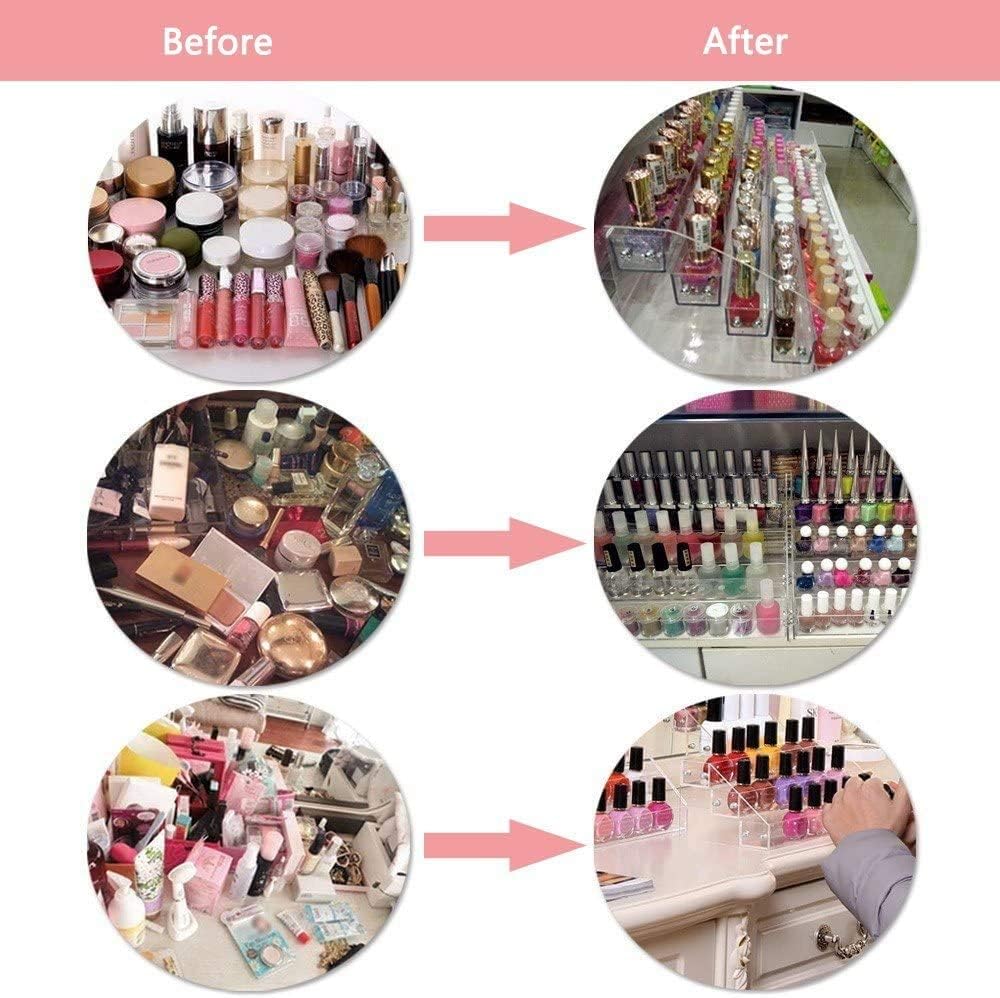 6 Tiers Acrylic Essential Oil Display Rack Nail Polish Organizer Plastic Collection Container for Paints Dropper Bottle Makeup T