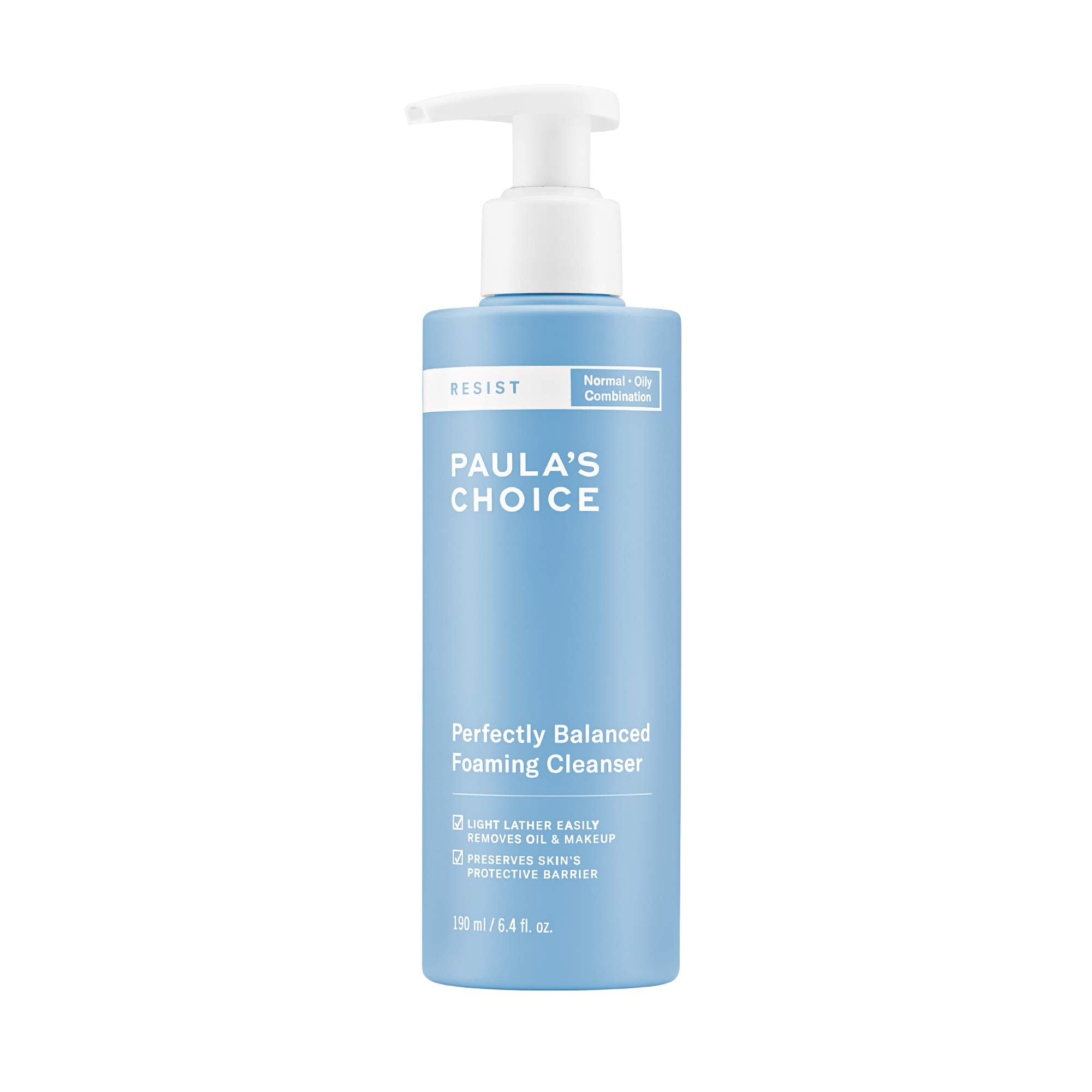 Paula'S Choice Resist Perfectly Balanced Foaming Cleanser, Hyaluronic Acid & Aloe, Anti-Aging Face Wash, Large Pores & Oily Skin