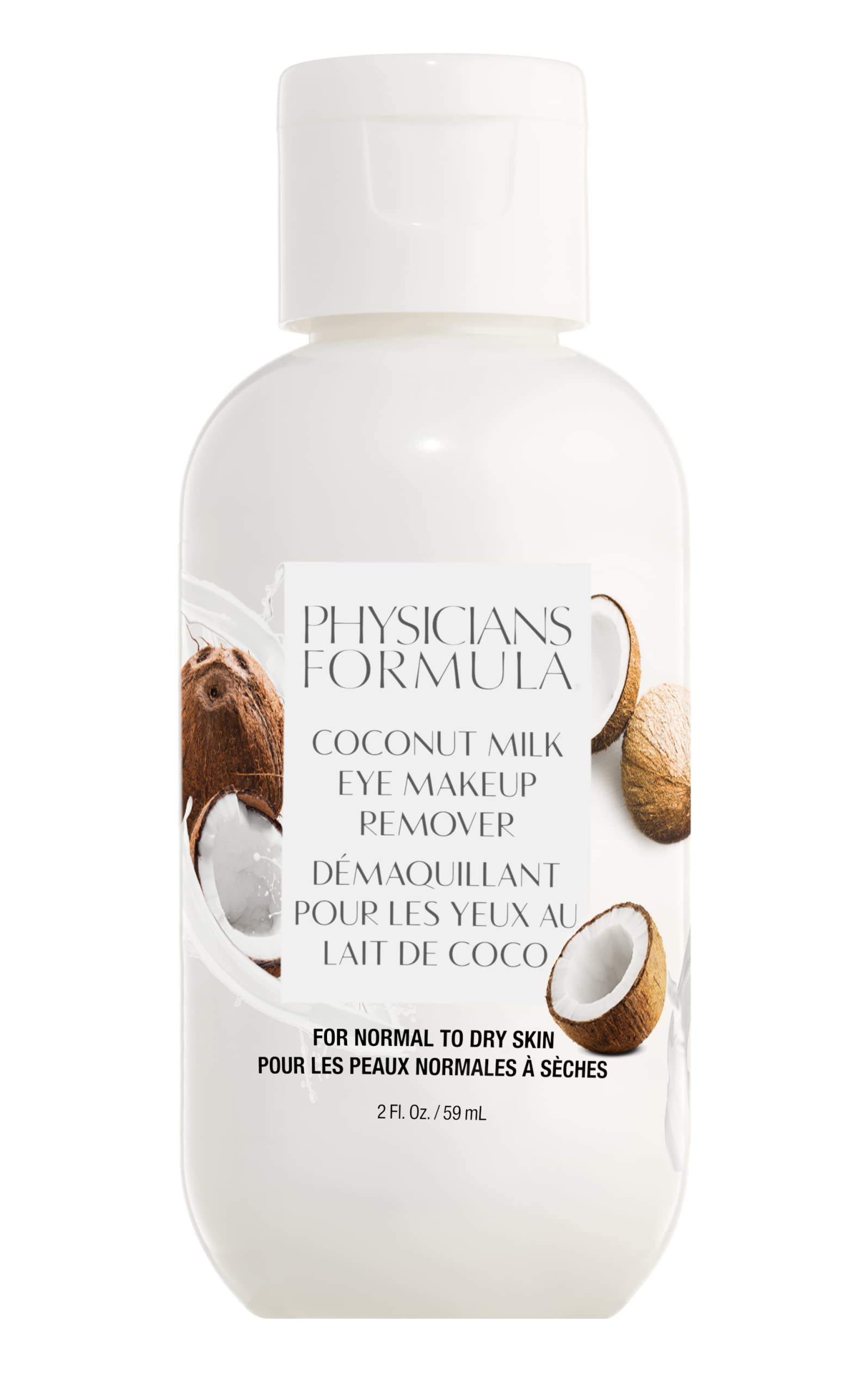 Physicians Formula Eye Makeup Remover Coconut Milk Waterproof Eye Makeup Remover, Dermatologist Tested, Oil-Free, For Sensitive