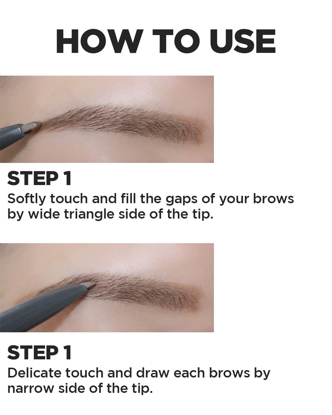 THESAEM Artlook Eyebrow Definer Pencil with Spoolie Brush 03 Gray Brown - Long Lasting Eyebrow Pencil for Soft Textured Eyebrow