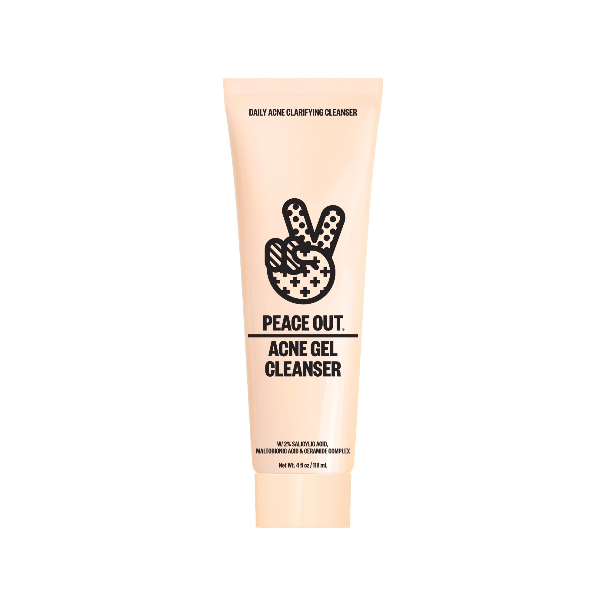 Peace Out Skincare Acne Gel Cleanser, Boost Skin Barrier and Help Diminish Blemishes, Daily Acne Face Wash with Salicylic Acid f