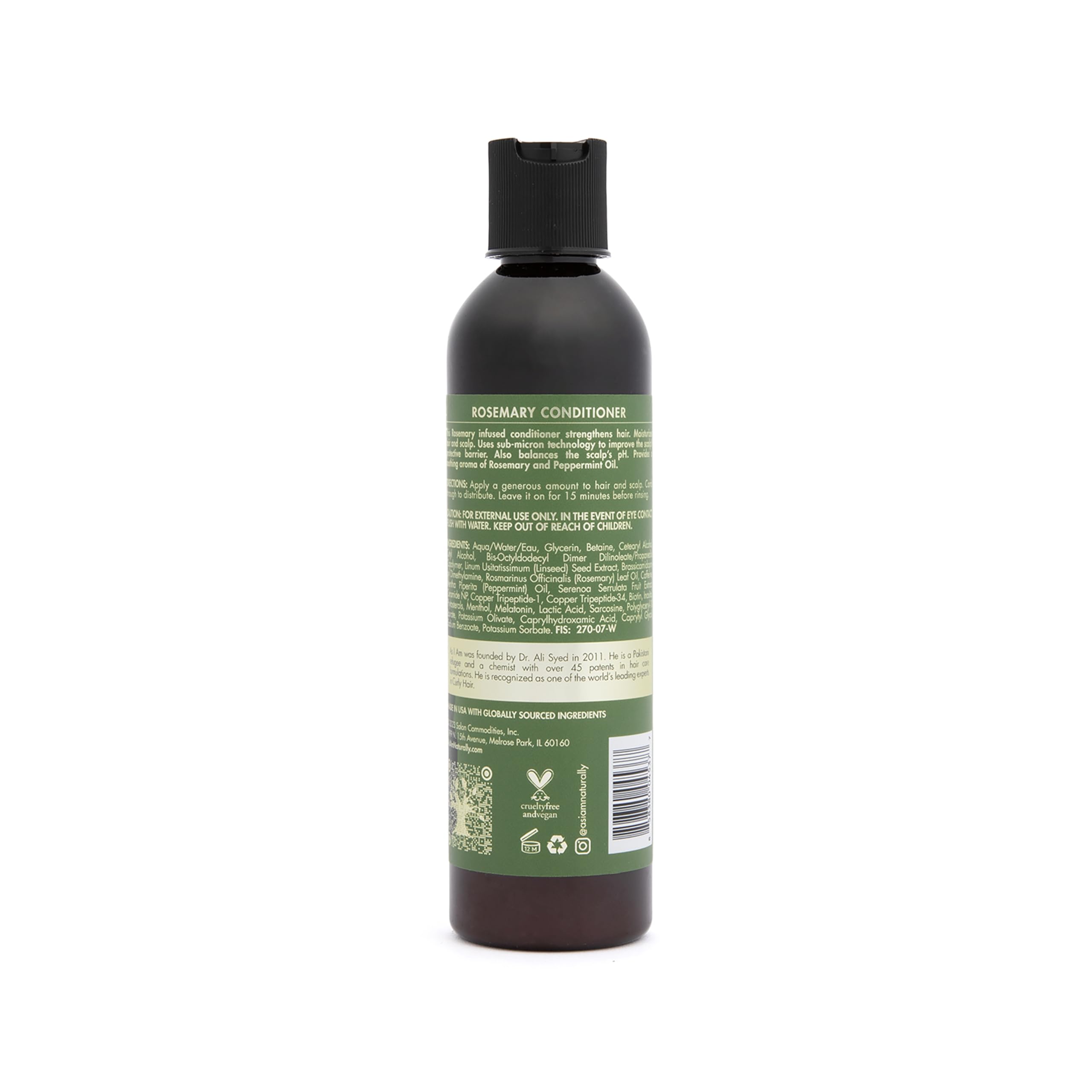 As I Am Rosemary Conditioner - 8 oz - with Melatonin & Ceramide