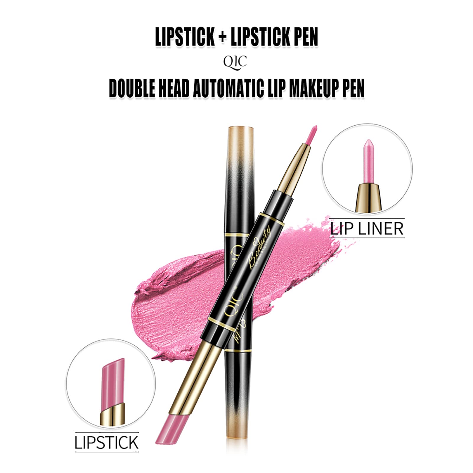 Lip Liner And Lipstick Makeup Set, 6Pcs 2 In 1 Double Head Lipstick Set Waterproof Long Lasting Matte Lipstick Gift Set For Dail