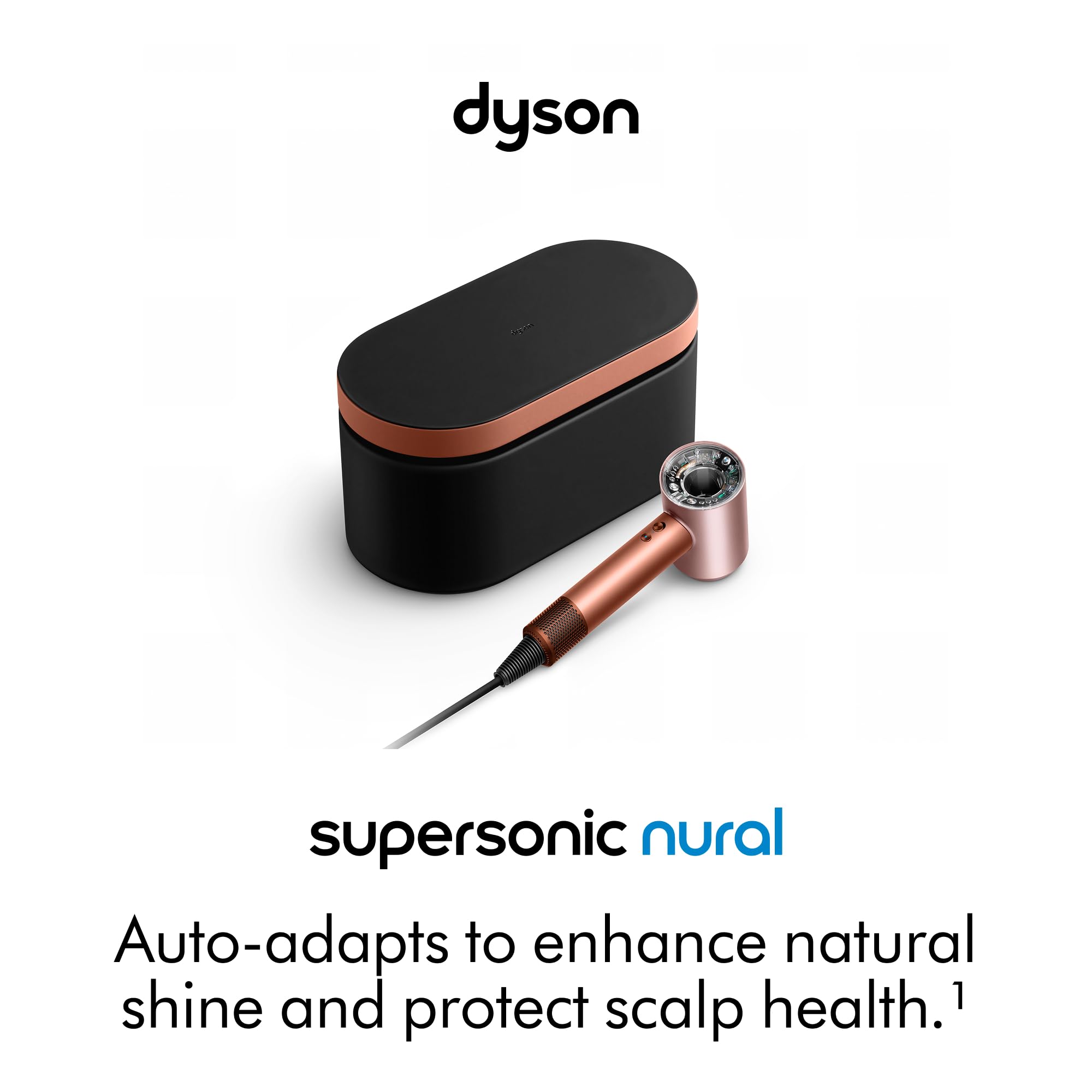 Dyson Supersonic Nural™ Hair Dryer - No Heat Damage, 5 Attachments, Amber Silk, Model 143696-01, Suitable for All Hair Types